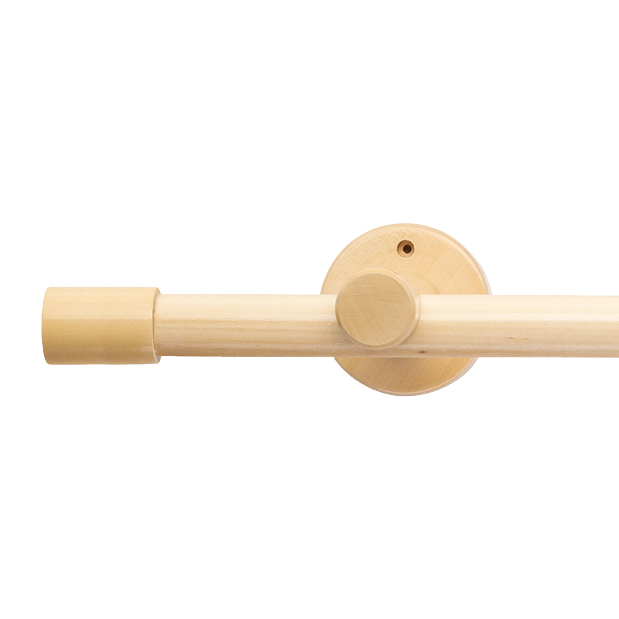 Luna Single 35 mm Wooden Curtain Rod & Track System