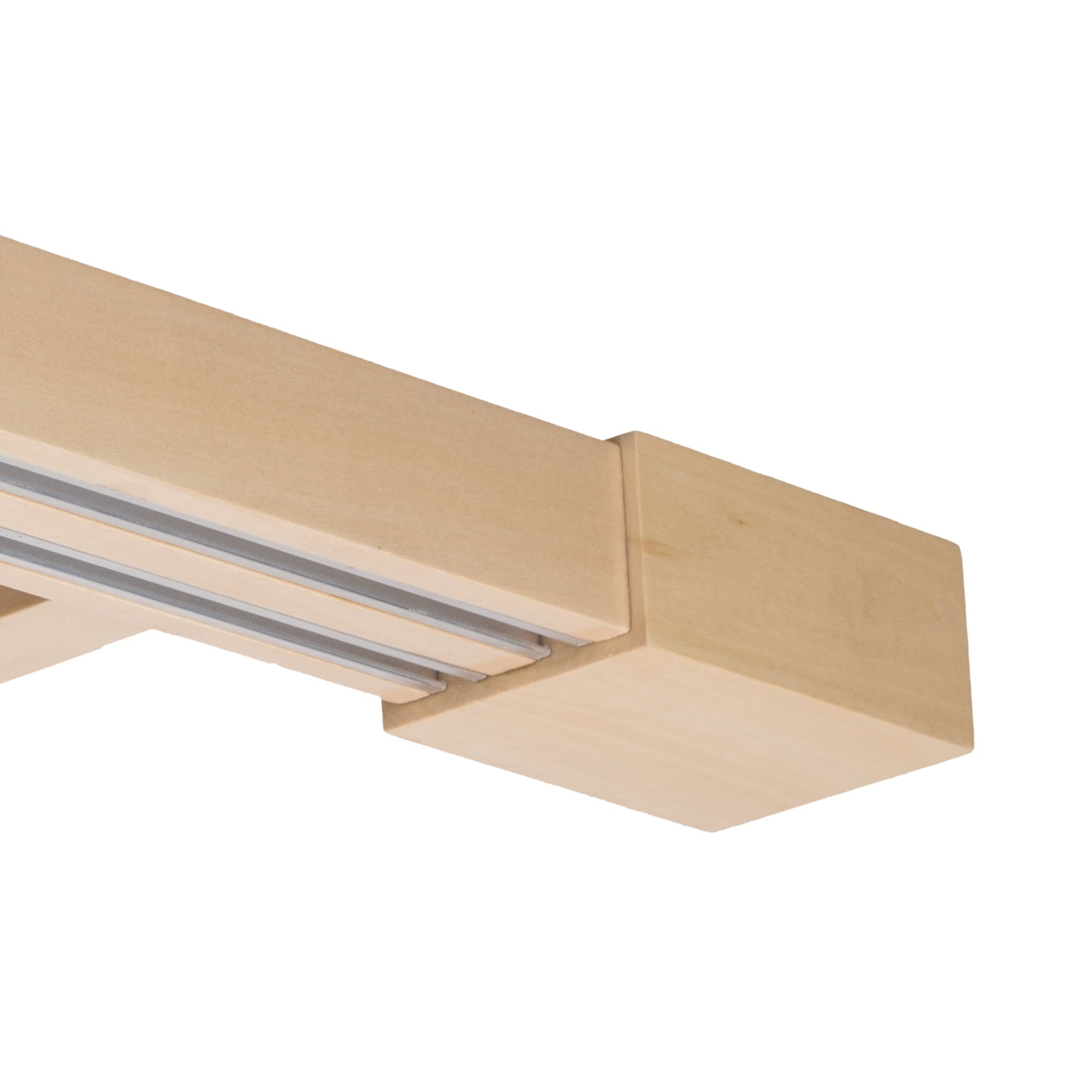 Roma Double Wooden Curtain Rod & Track System for Curtains and Drapes