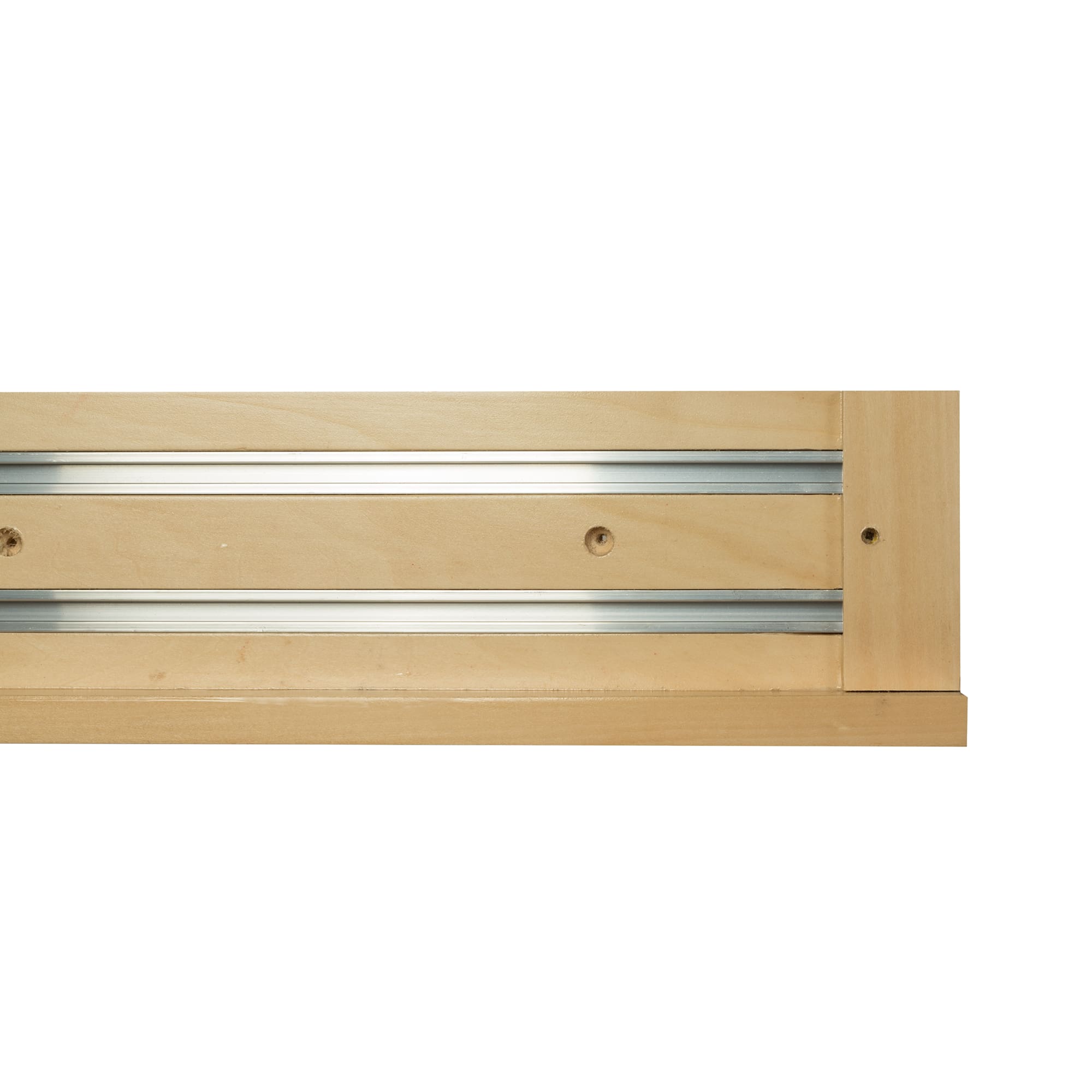 Travetto Double Curtain Track System with Wooden Decorative Valance