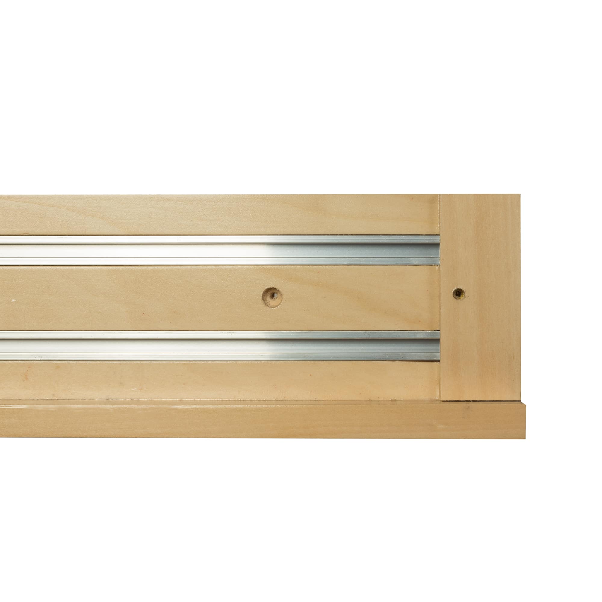 Travetto Double Curtain Track System with Wooden Decorative Valance