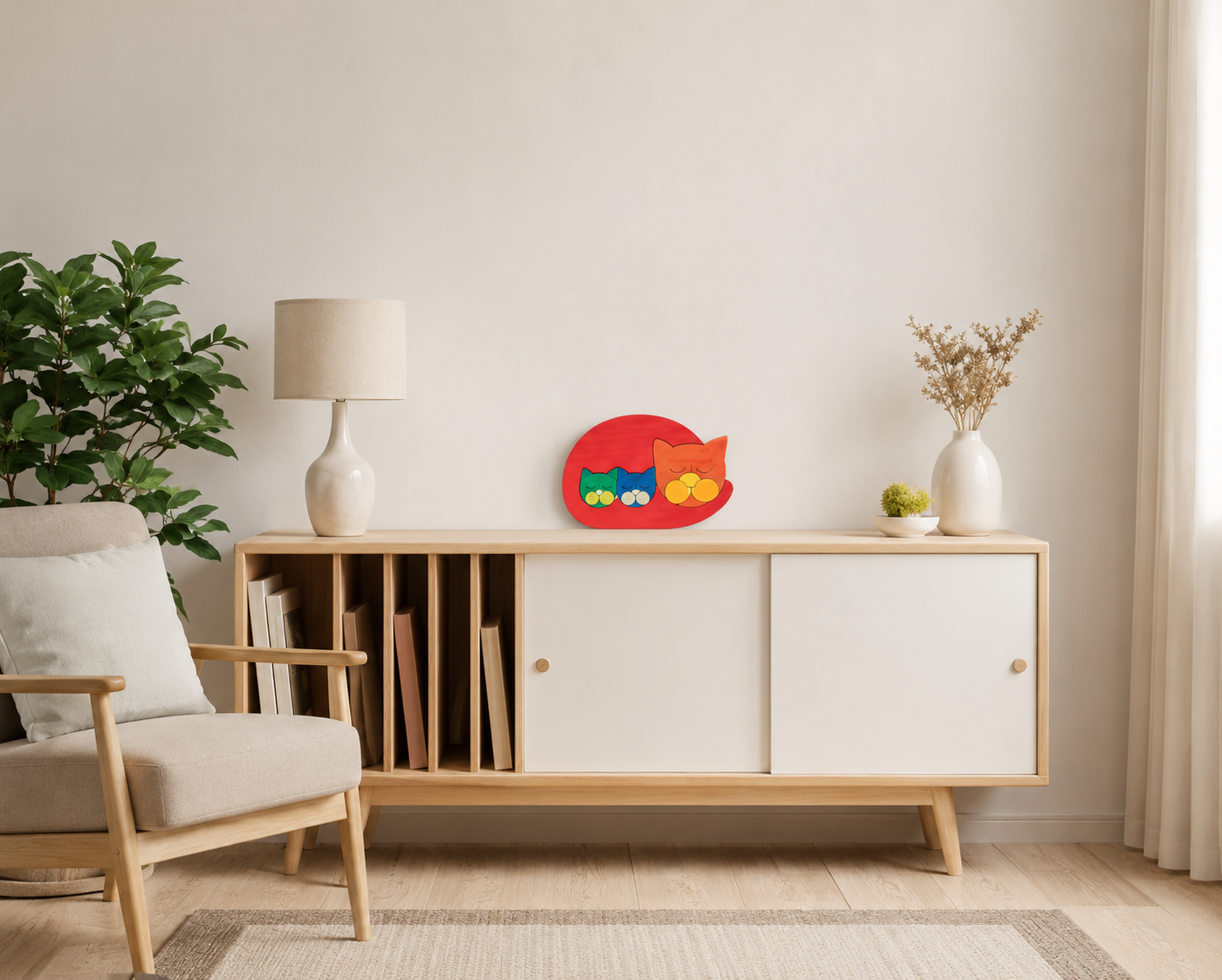 Cat Family Wooden Puzzle