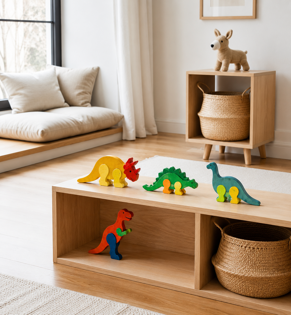 Wooden Dinosaur Puzzle Set