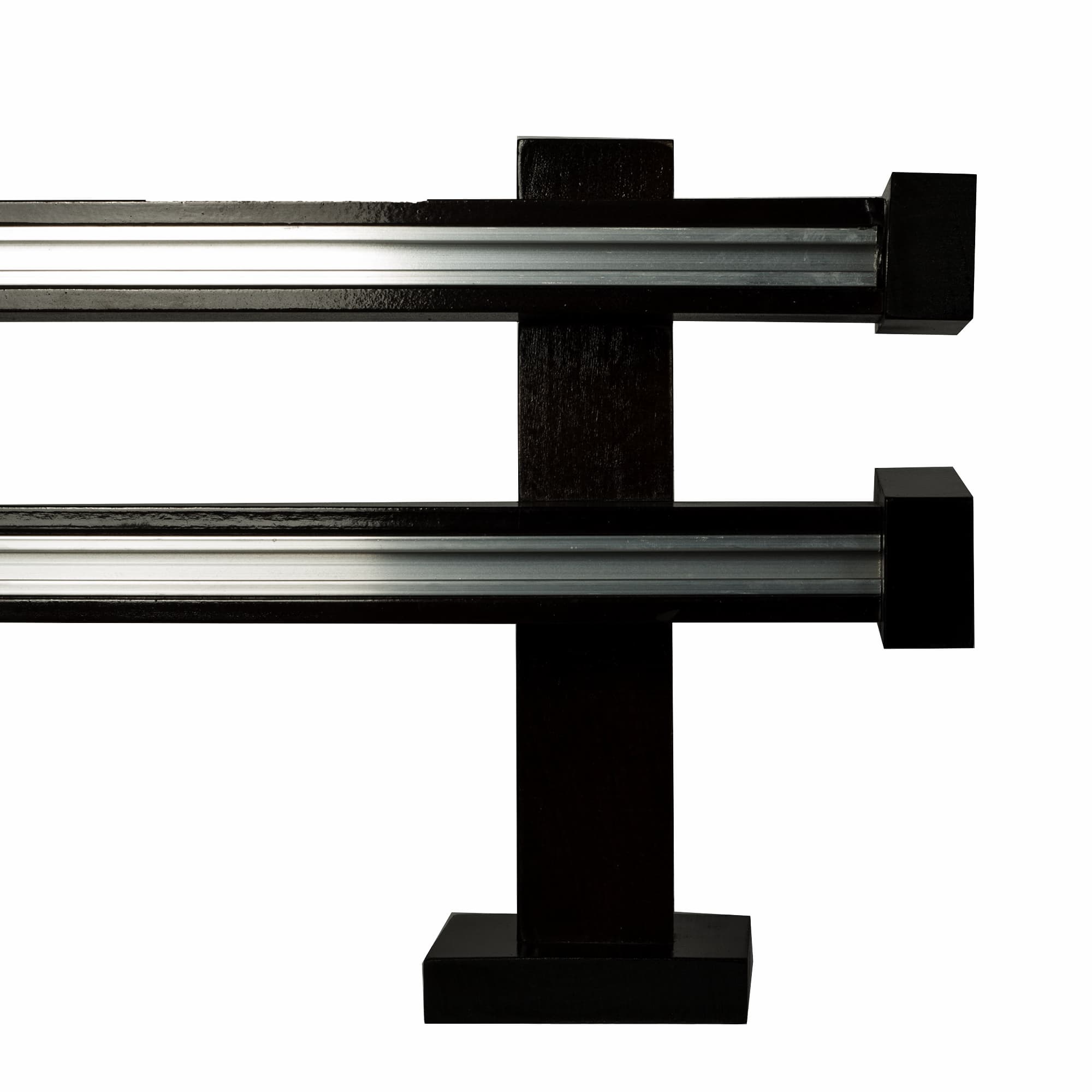 Dalia Double Wooden Curtain Rod with Aluminum Track
