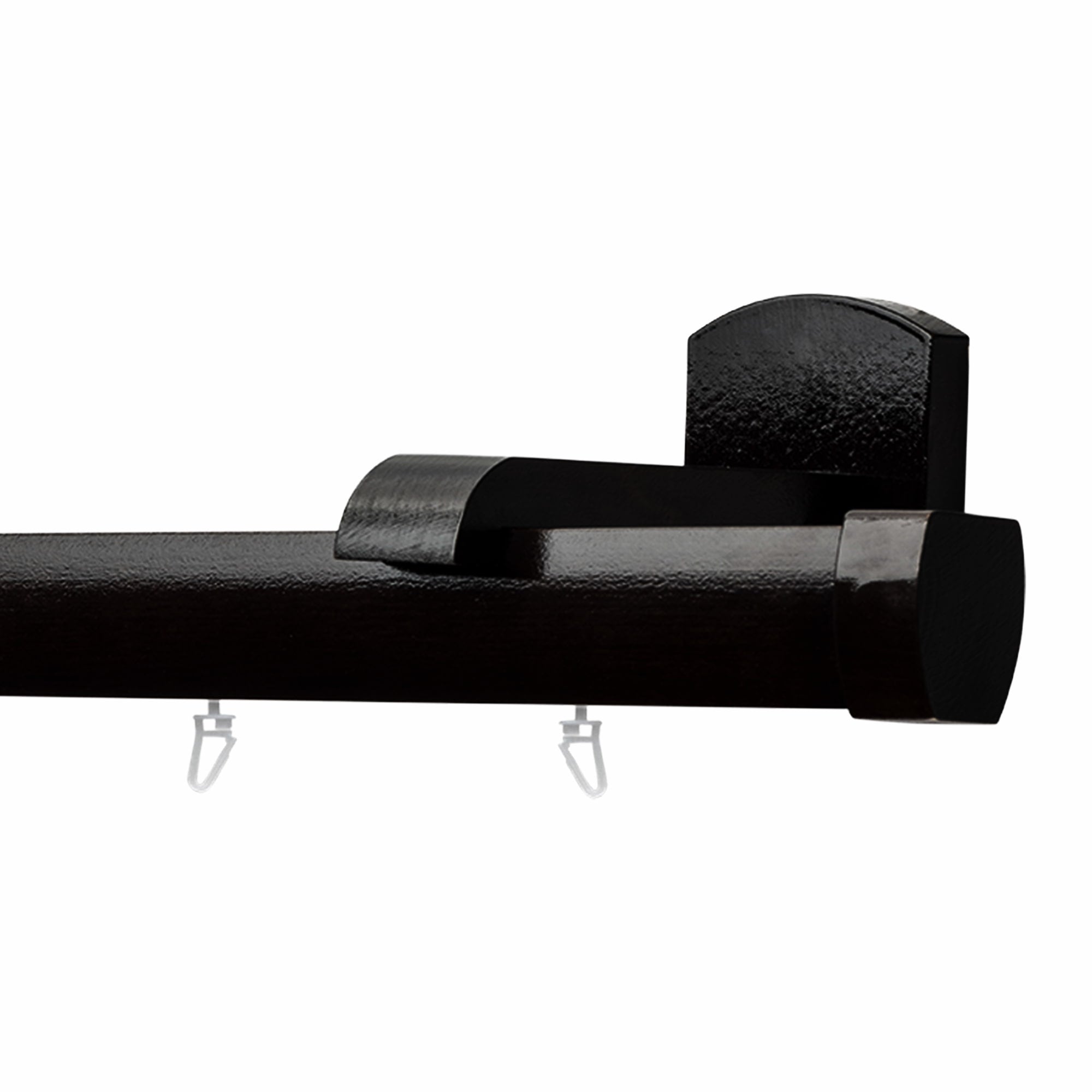 Domino Single Wooden Curtain Rod