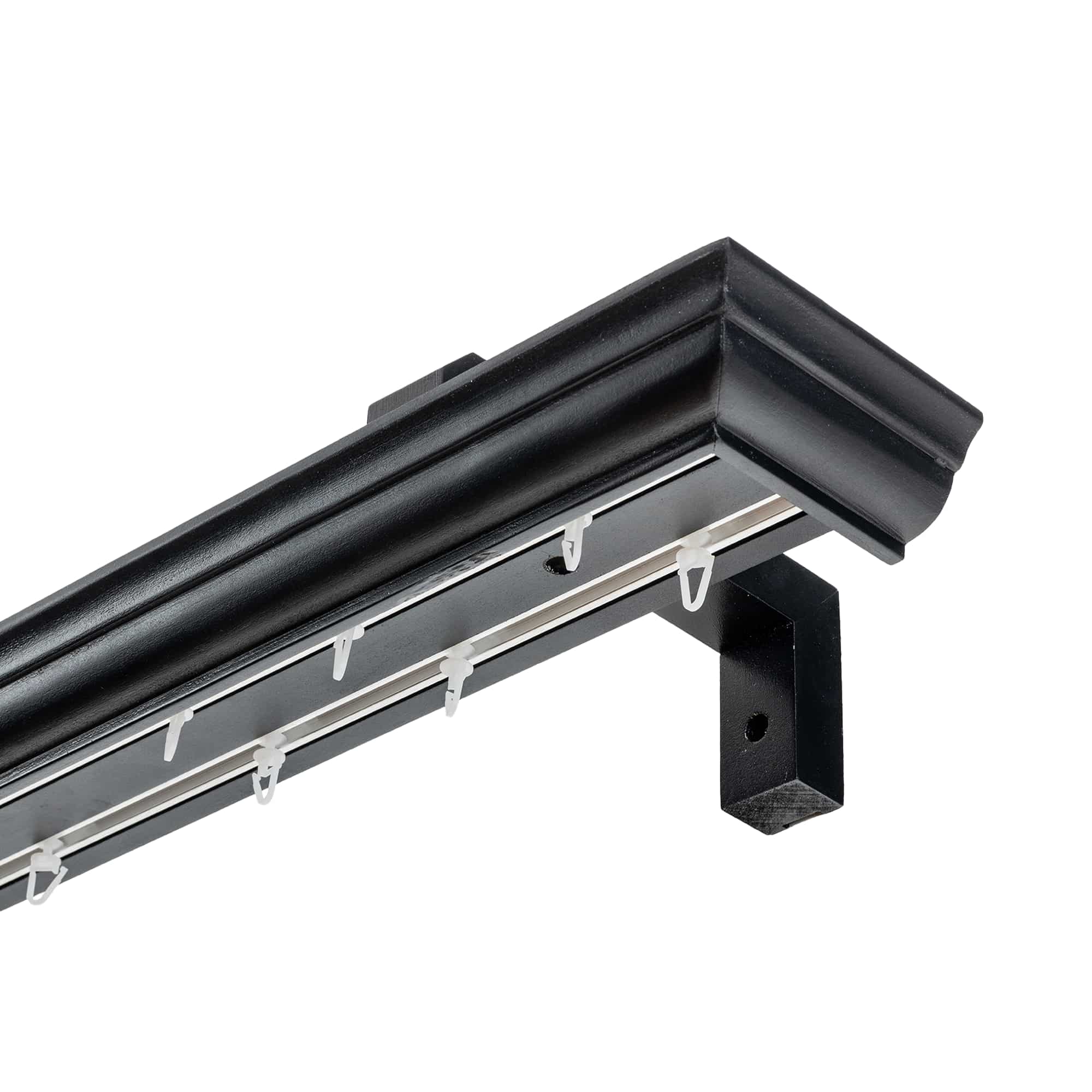 Filip Wooden Curtain Track System with Decorative Valance