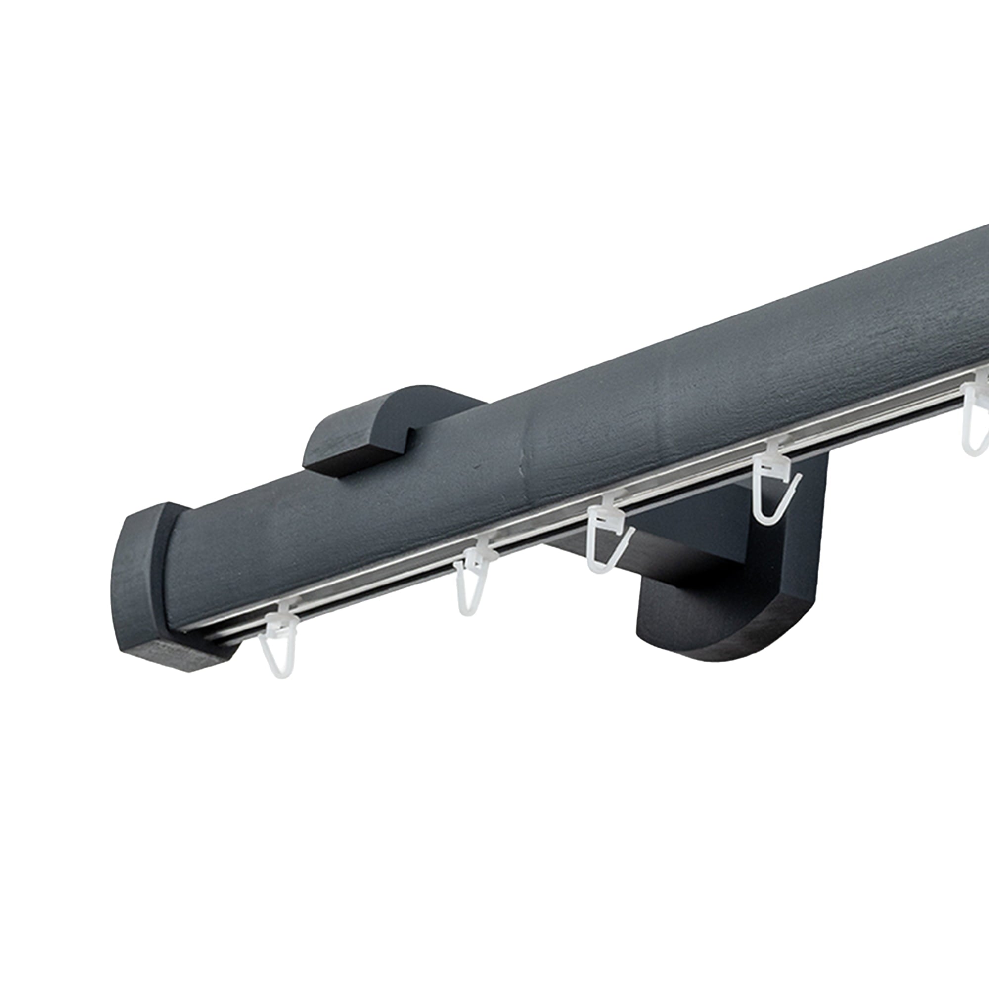 Domino Single Wooden Curtain Rod