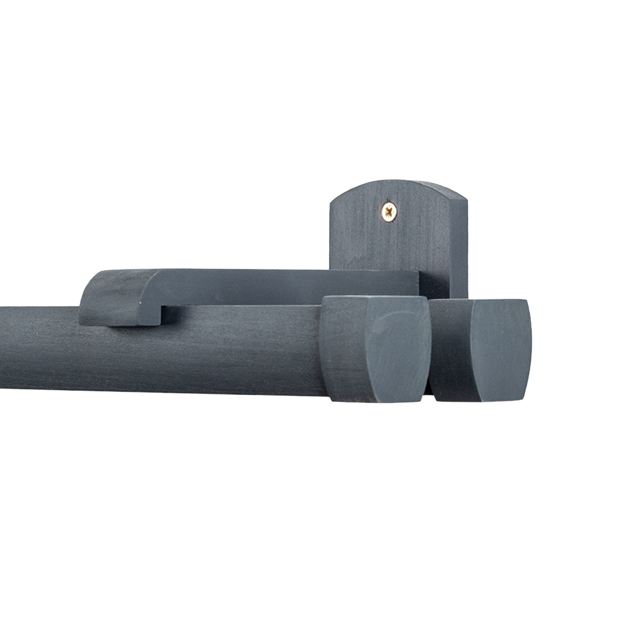 Domino Double Wooden Curtain Rod & Track System for Curtains and Drapes