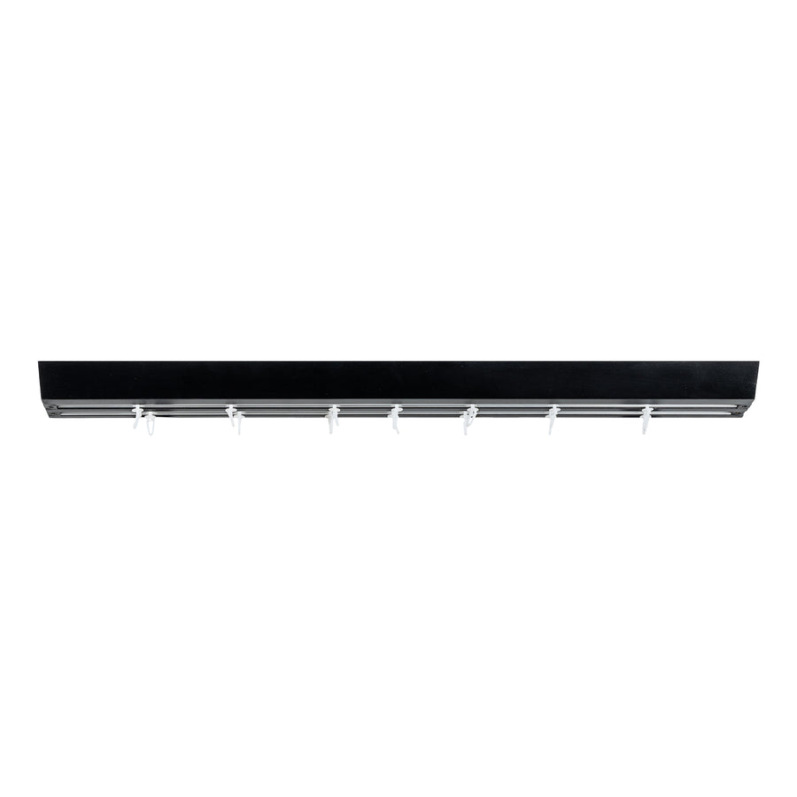 CILINDRE DOUBLE 35 MM SYSTÈME DE TRINGLE À RIDEAUX EN BOIS ET RAIL EN ALUMINIUM