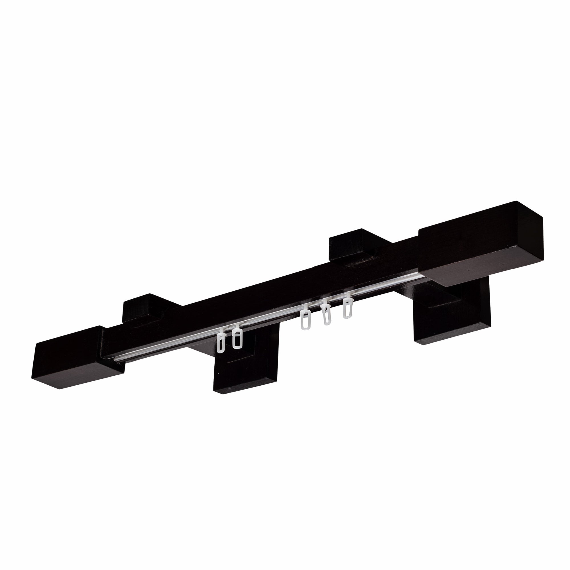 Praga Wooden Curtain Rod with Aluminum Track