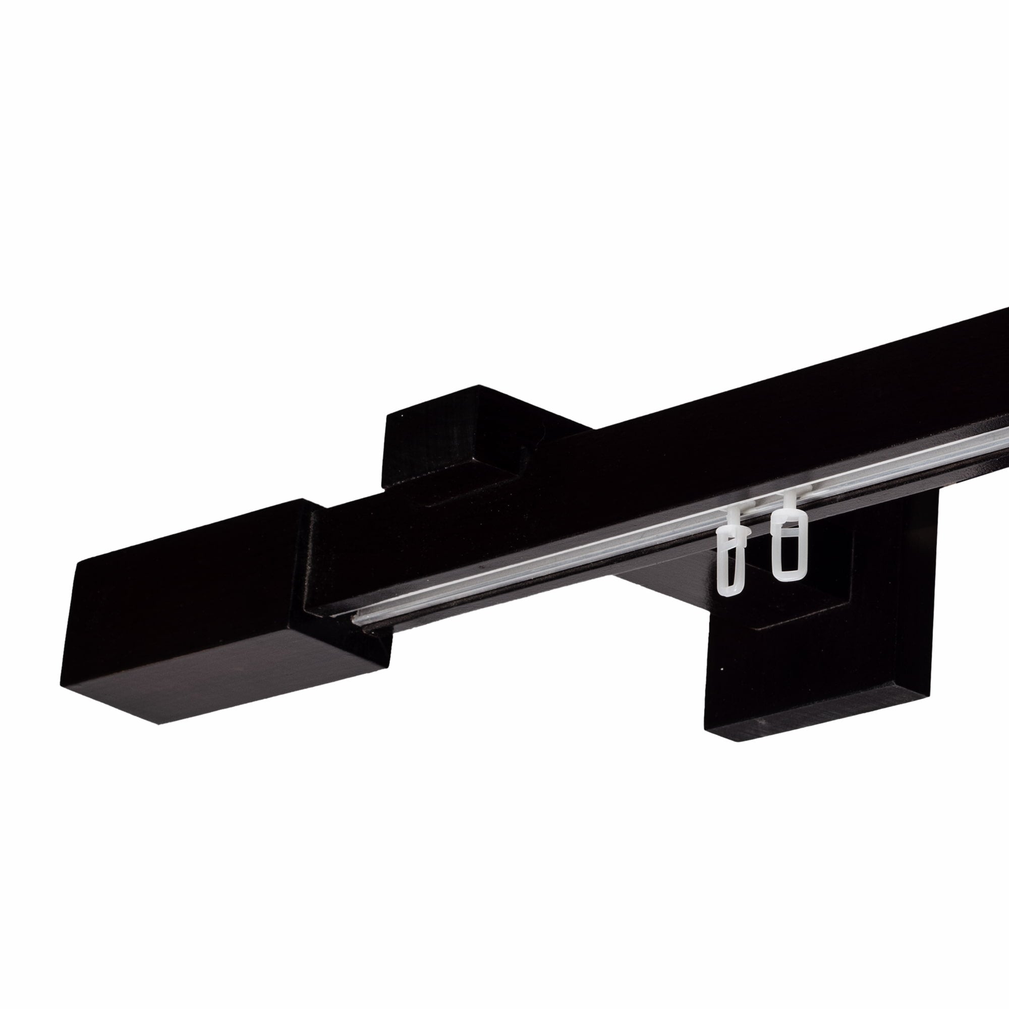 Praga Wooden Curtain Rod with Aluminum Track
