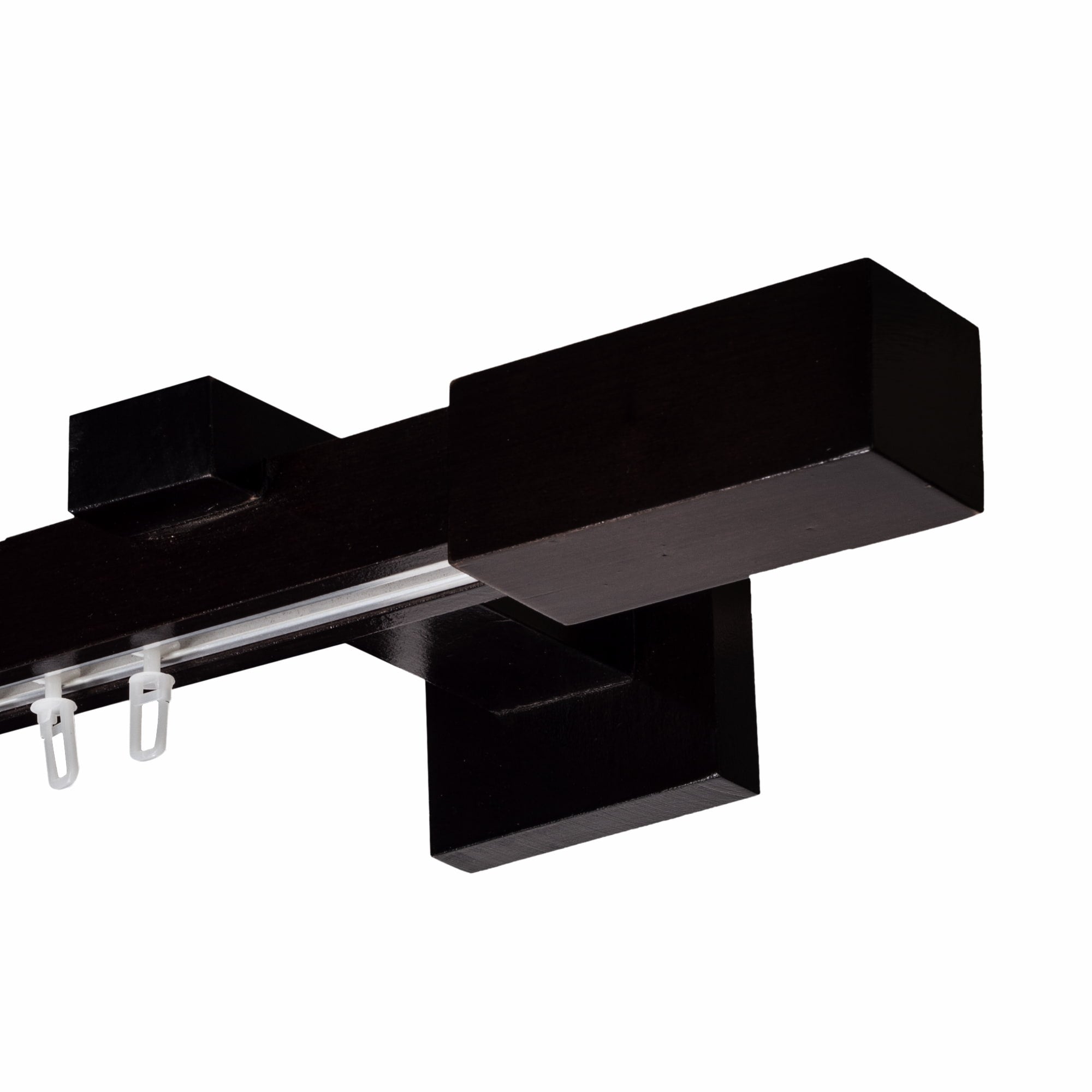Praga Wooden Curtain Rod with Aluminum Track