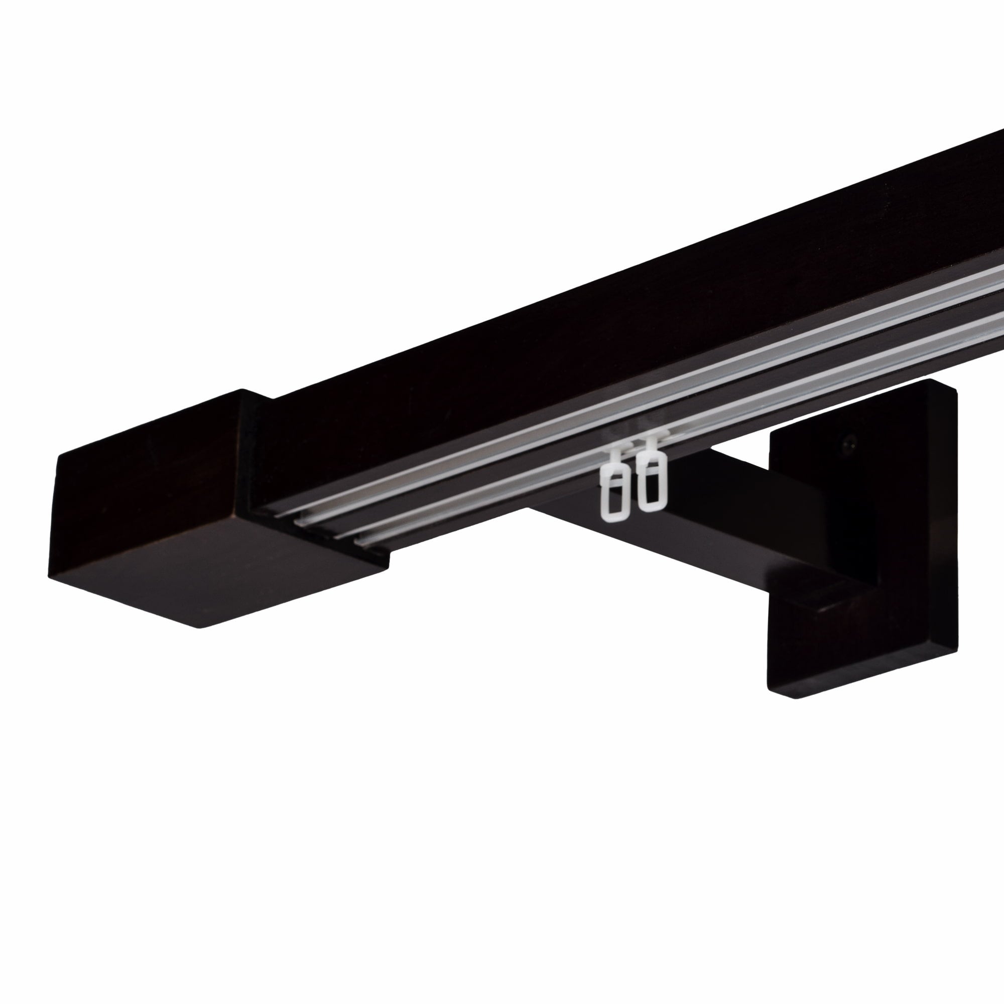 Roma Double Wooden Curtain Rod & Track System for Curtains and Drapes