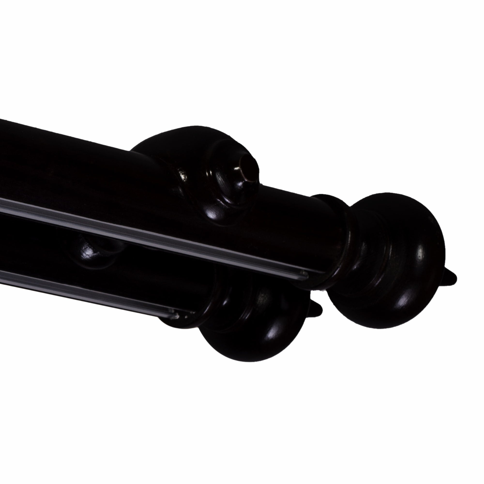 Saly Double 35 mm Wooden Curtain Rod with Aluminum Track