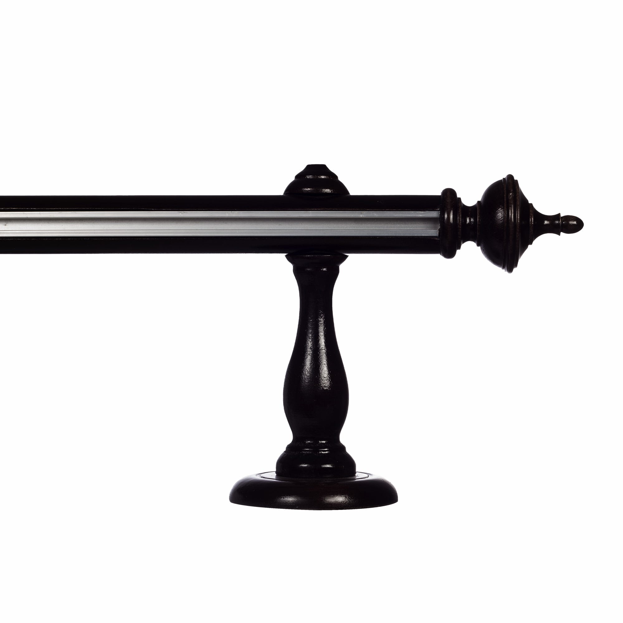 Saly Single 35 mm Wooden Curtain Rod with Aluminum Track