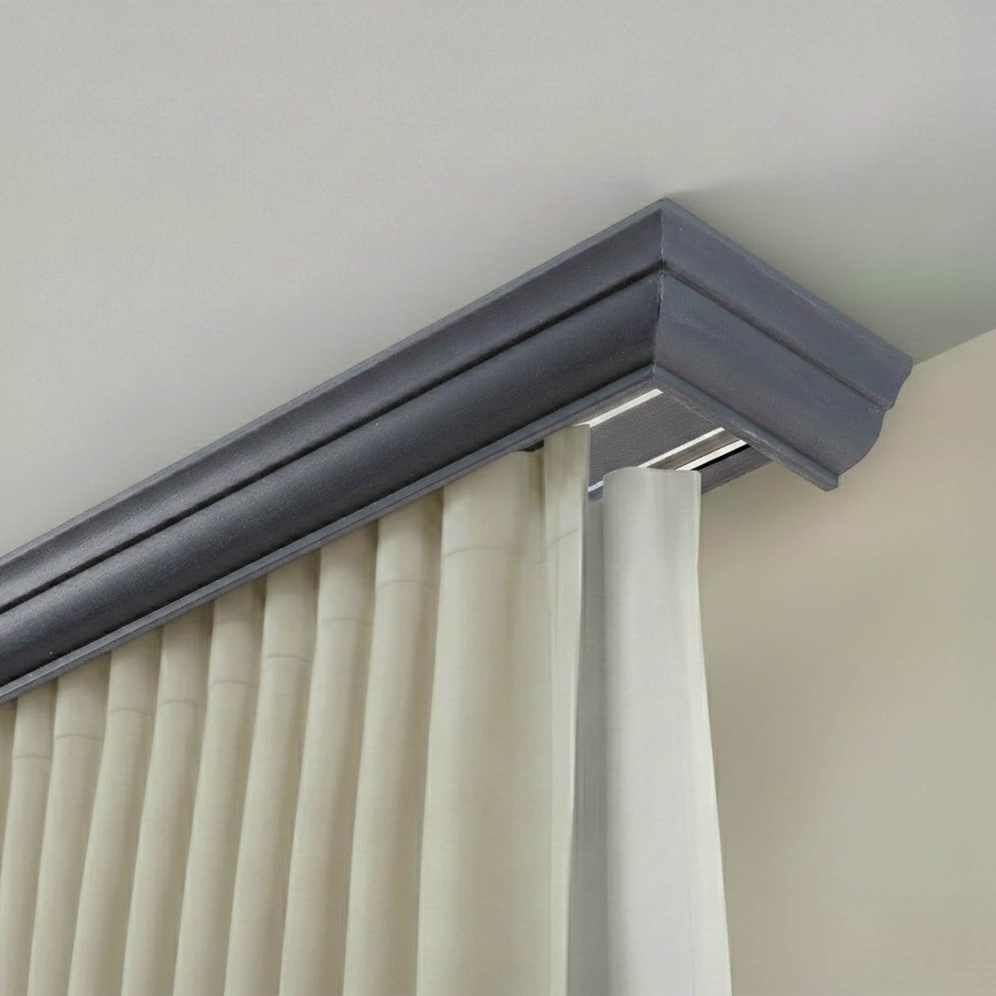Filip Wooden Curtain Track System with Decorative Valance