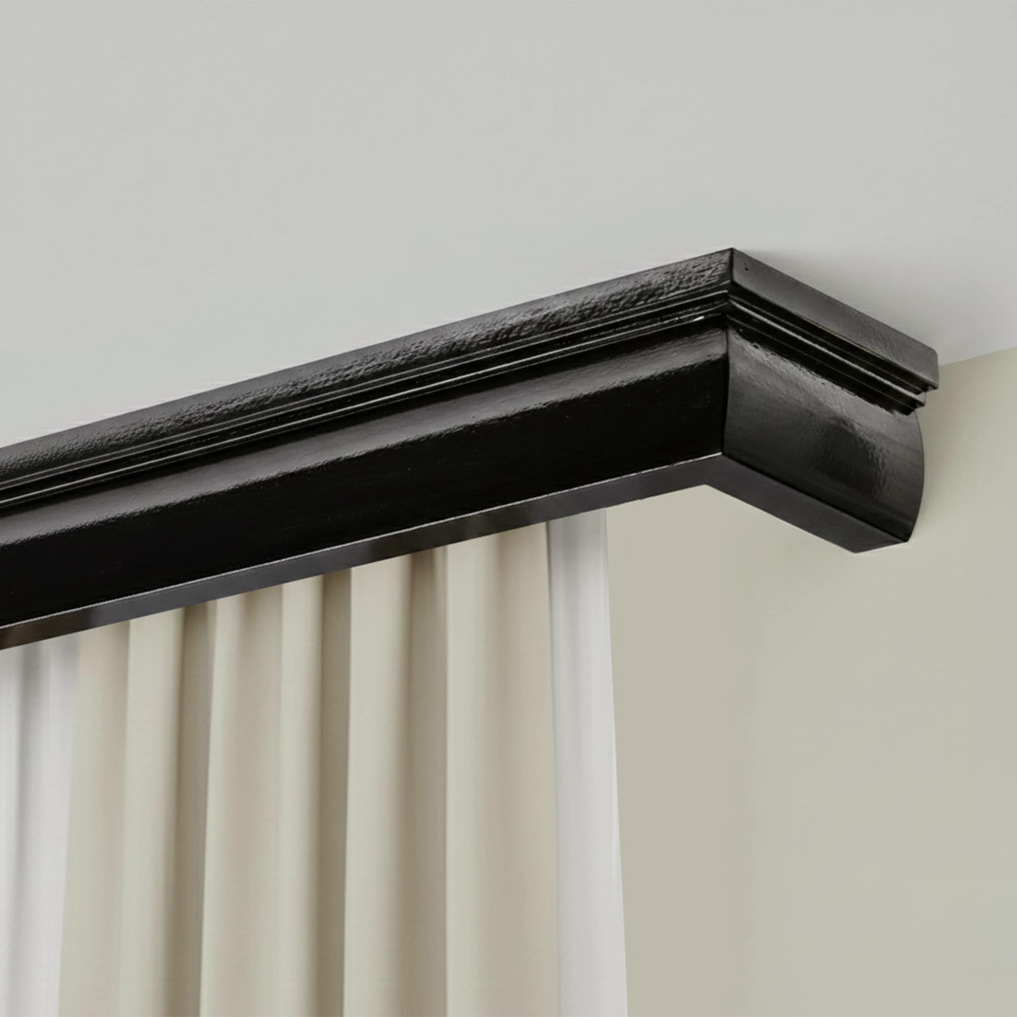 Firenze Wooden Curtain Track System with Decorative Valance