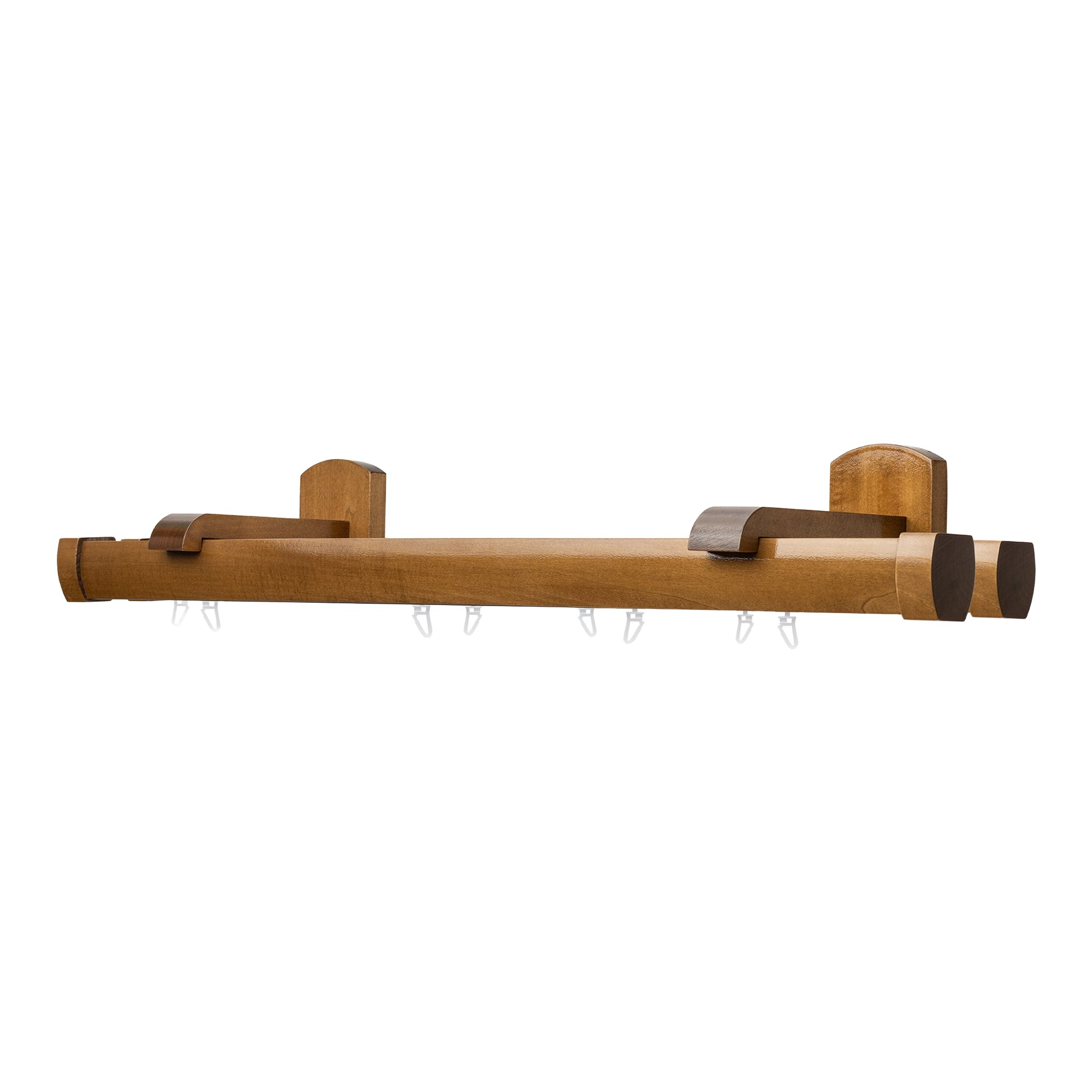 Domino Double Wooden Curtain Rod & Track System for Curtains and Drapes