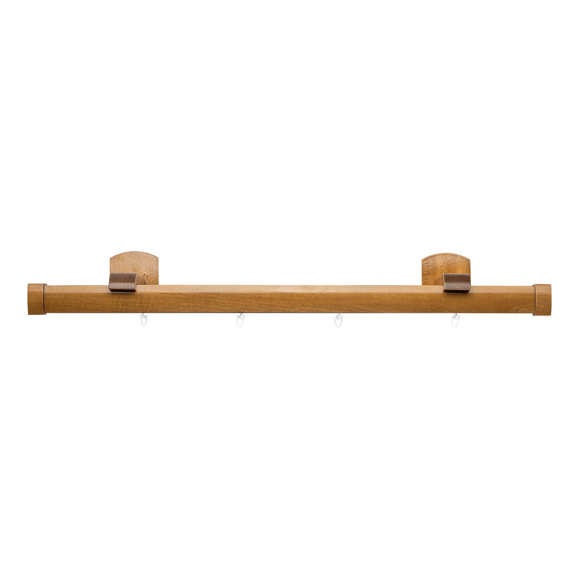 Domino Single Wooden Curtain Rod