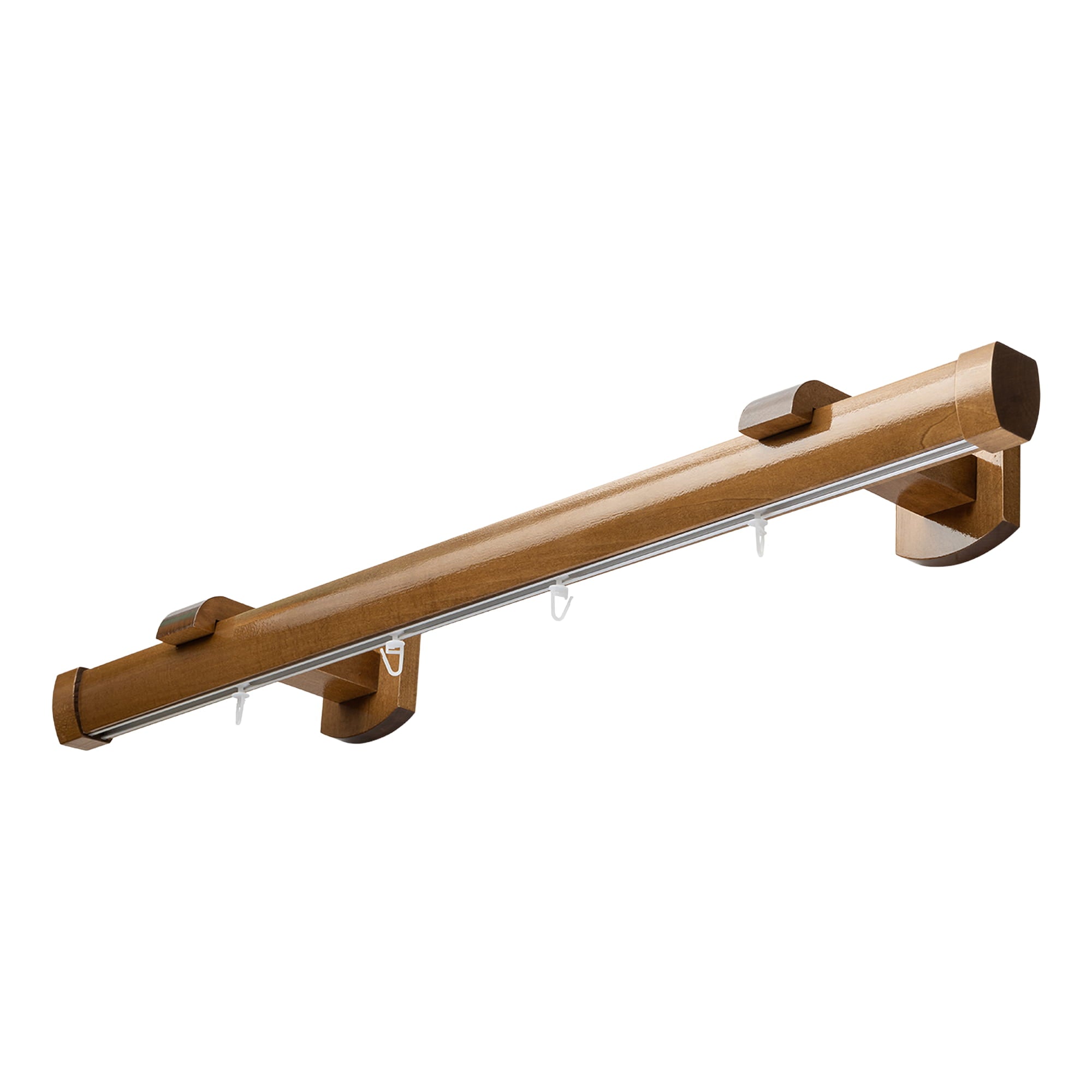 Domino Single Wooden Curtain Rod