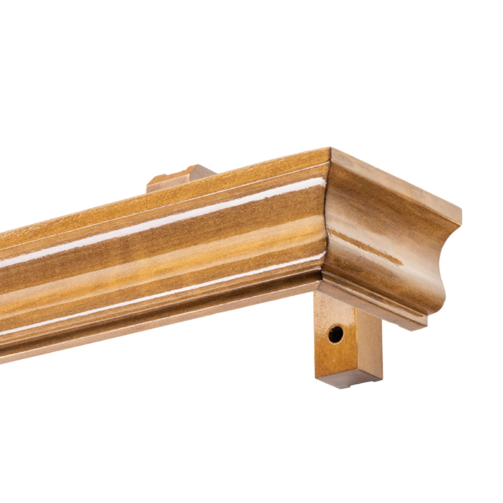 Athena Wooden Curtain Track System with Decorative Valance