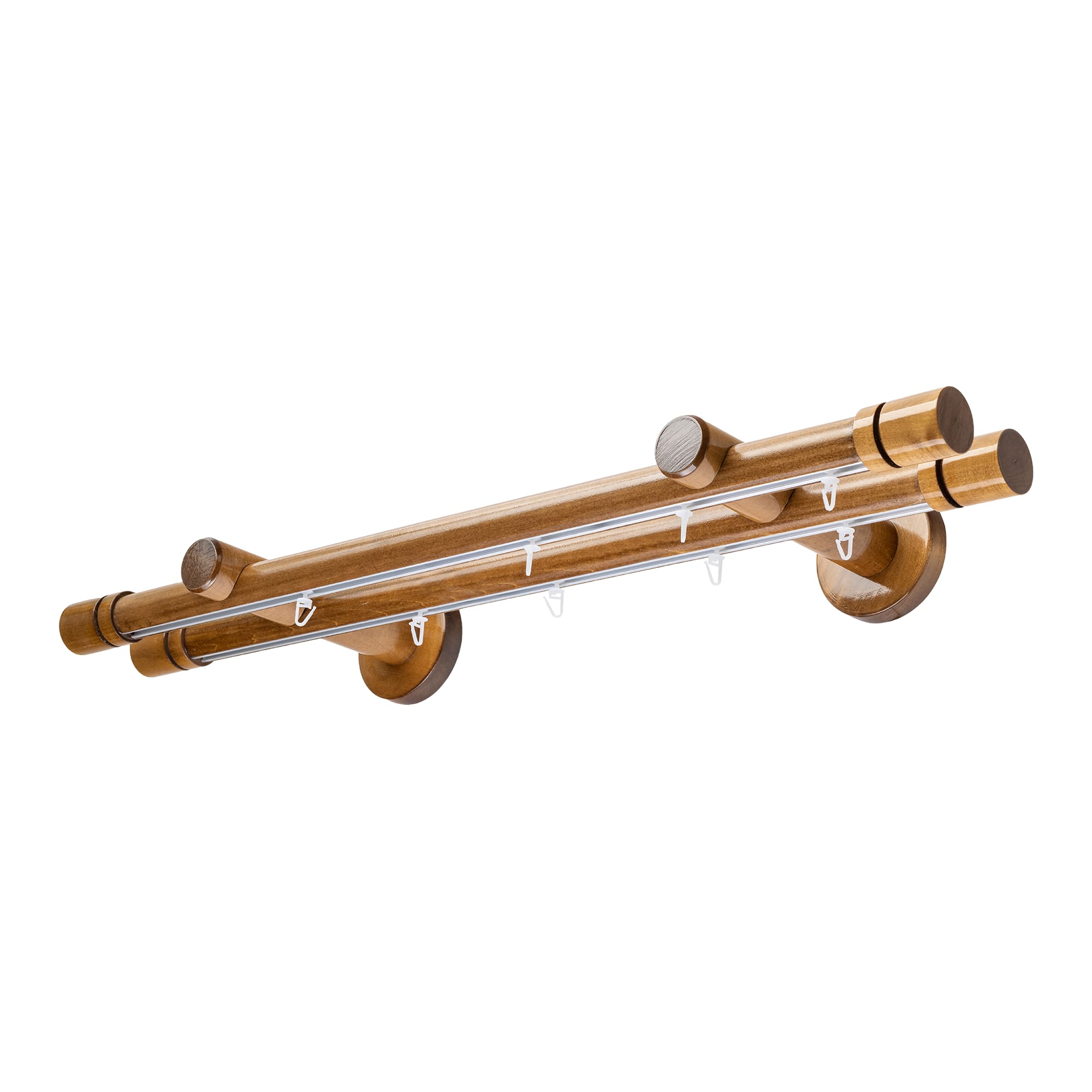 CILINDRU DOUBLE 35 MM WOODEN CURTAIN ROD & ALUMINUM TRACK SYSTEM