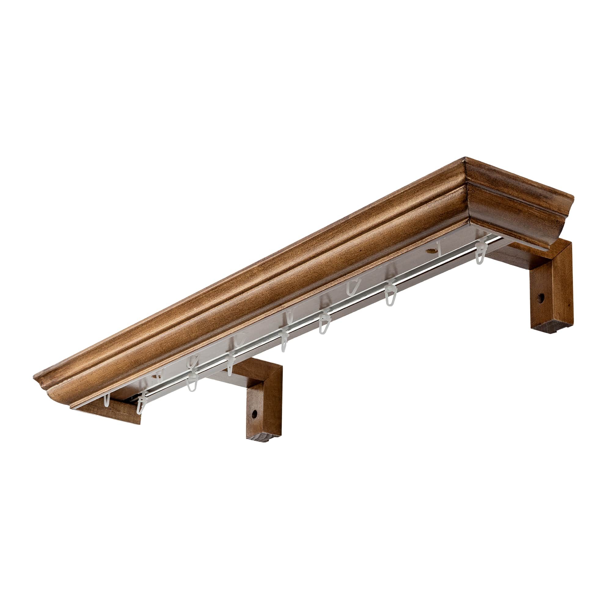 Filip Wooden Curtain Track System with Decorative Valance
