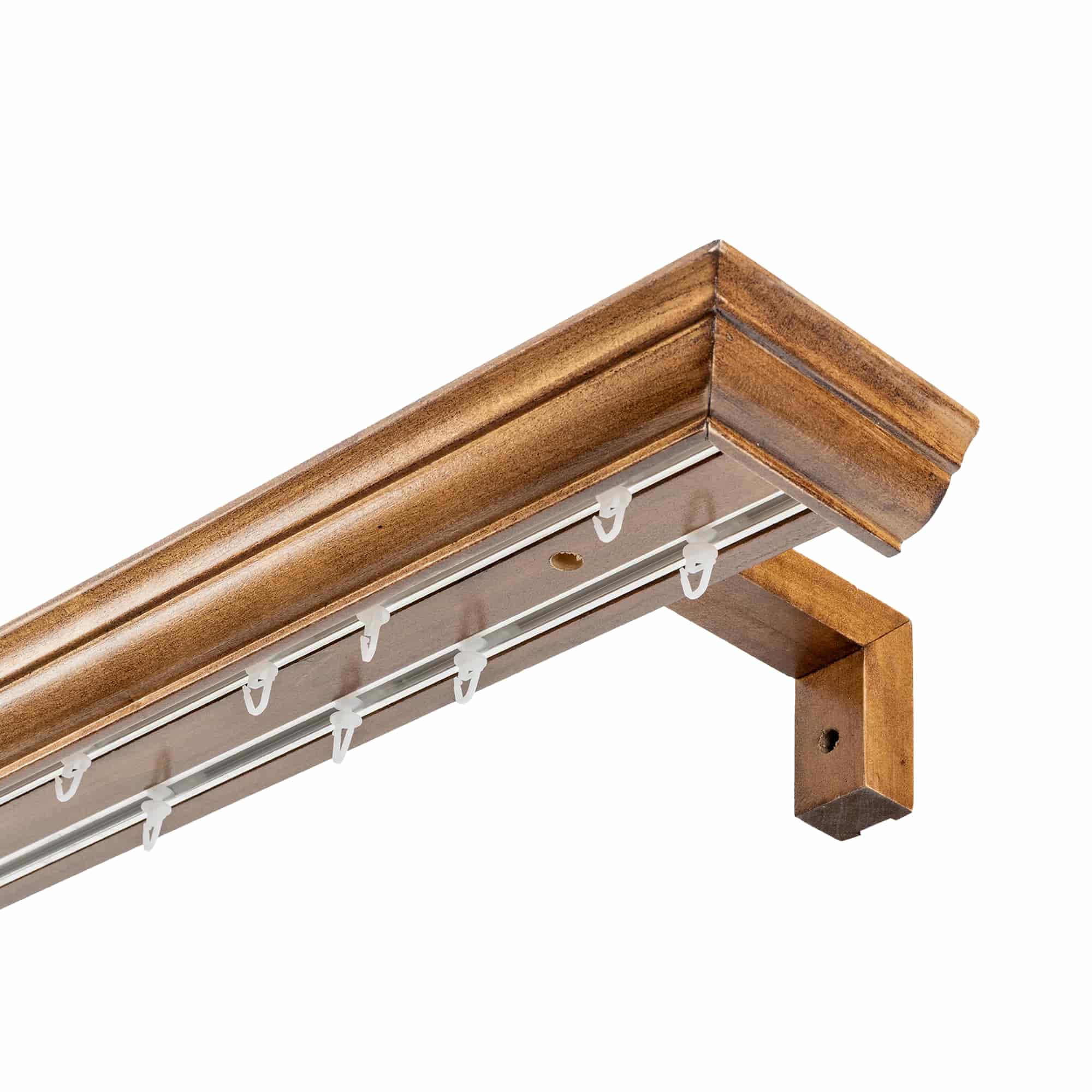 Filip Wooden Curtain Track System with Decorative Valance