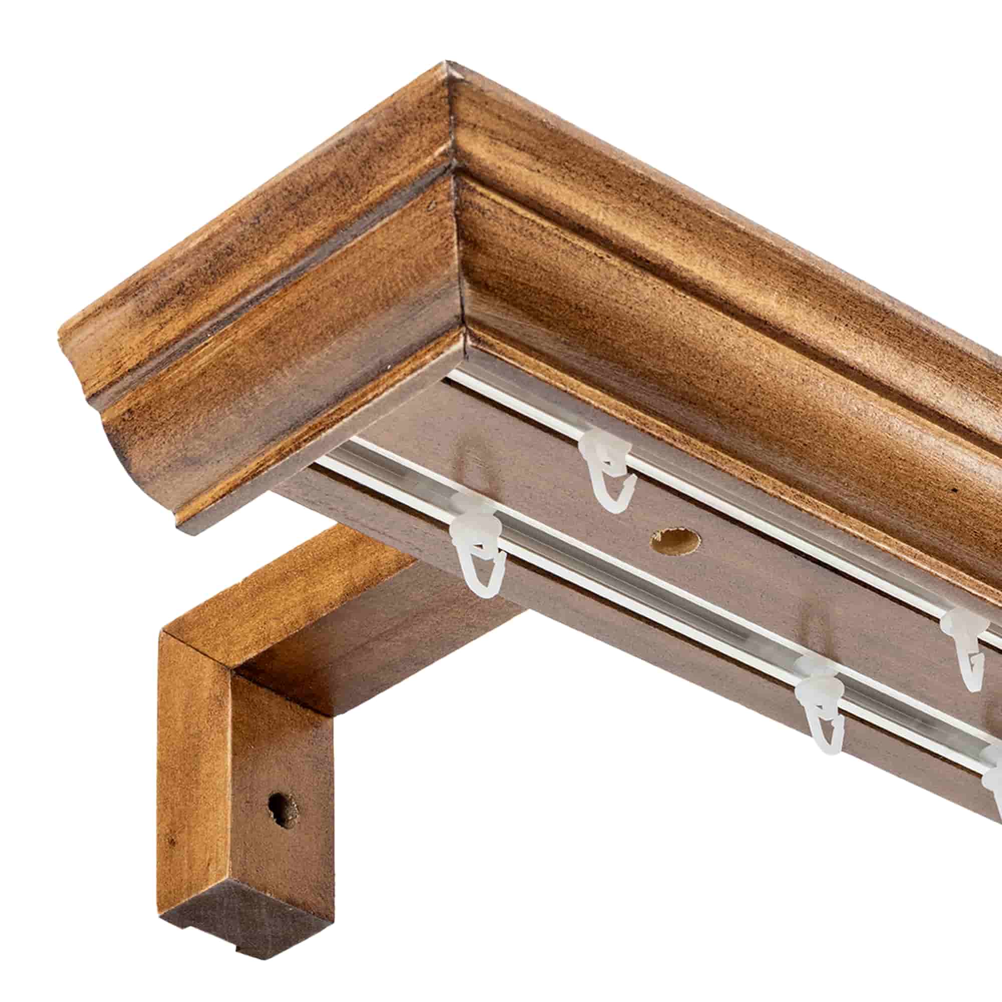 Filip Wooden Curtain Track System with Decorative Valance