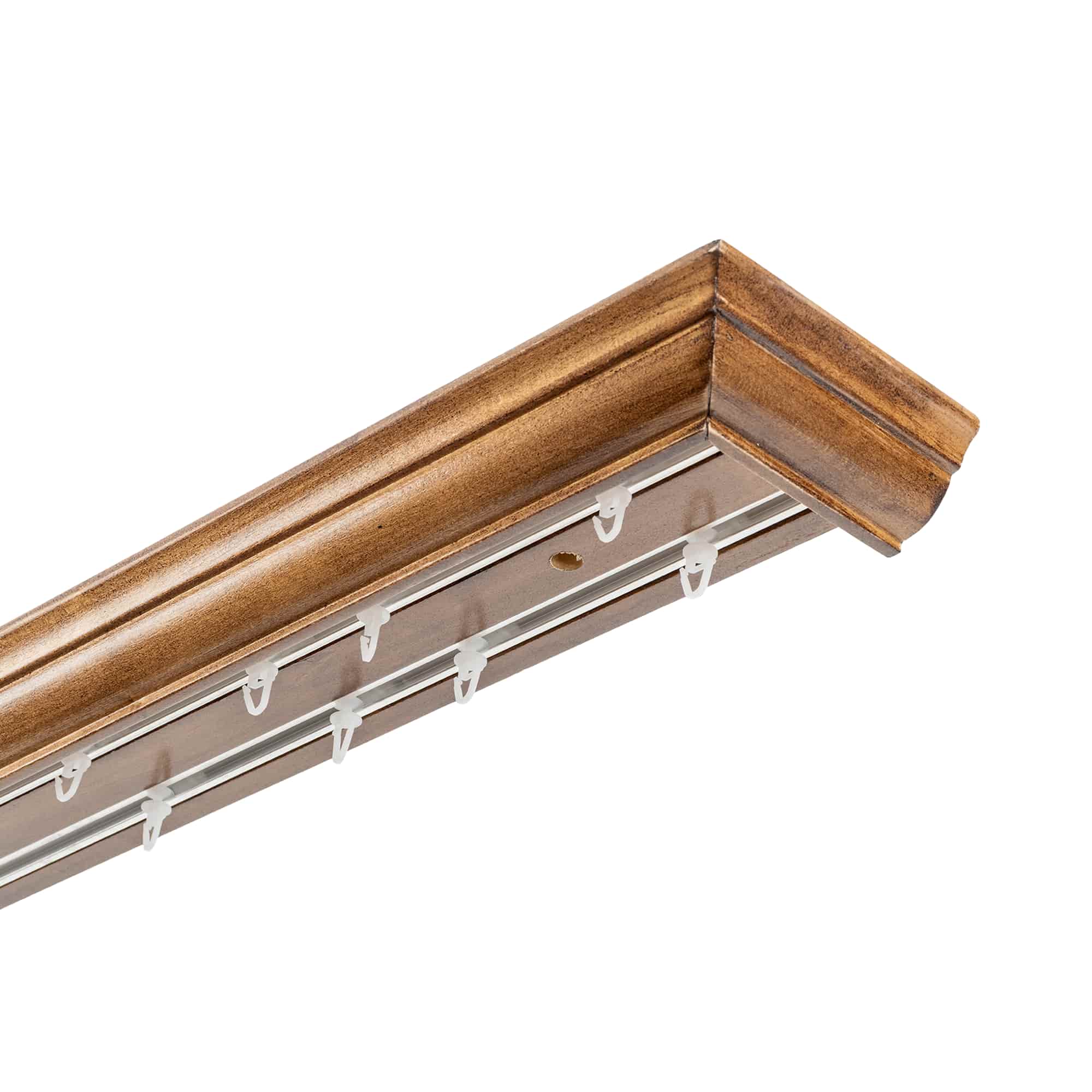 Filip Wooden Curtain Track System with Decorative Valance