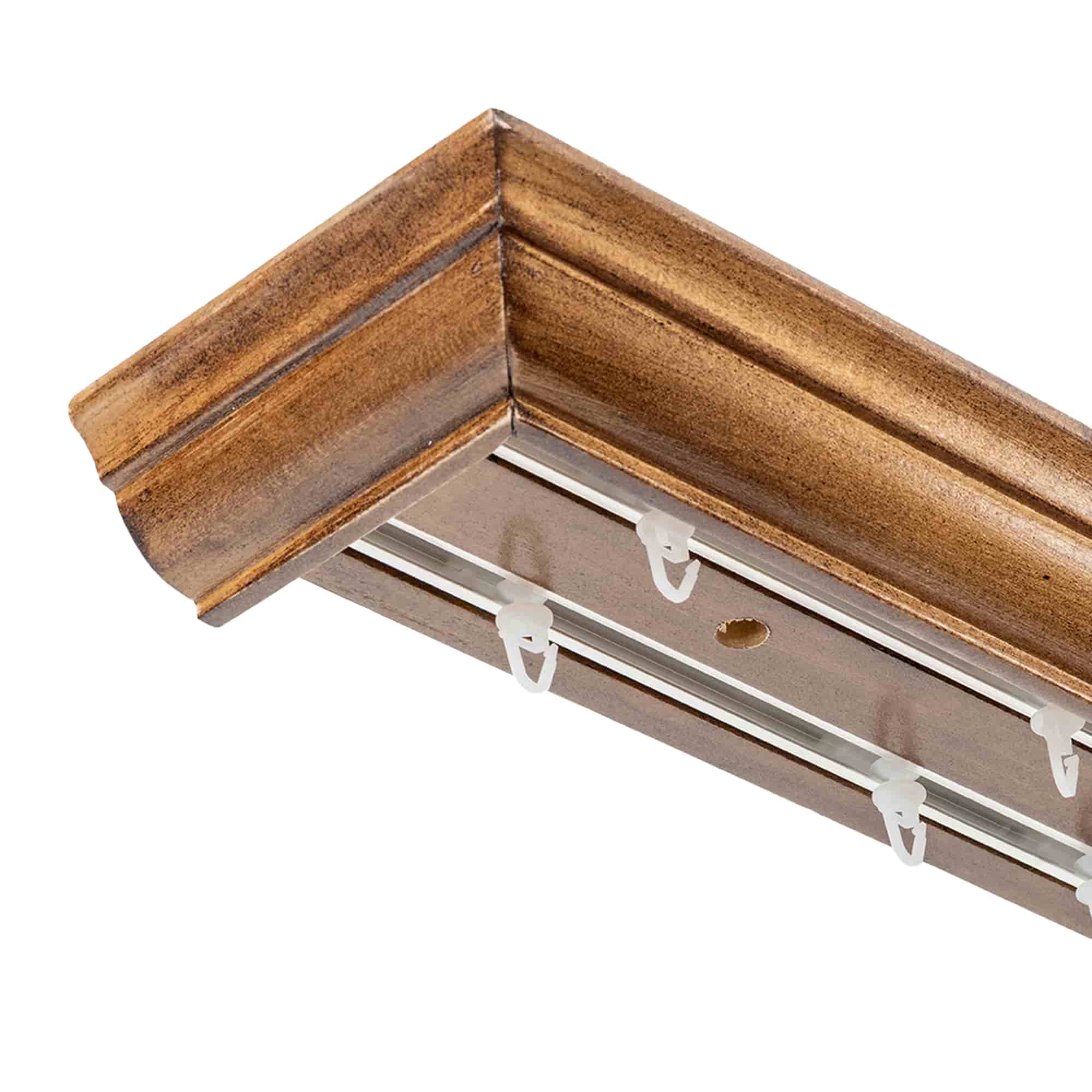 Filip Wooden Curtain Track System with Decorative Valance