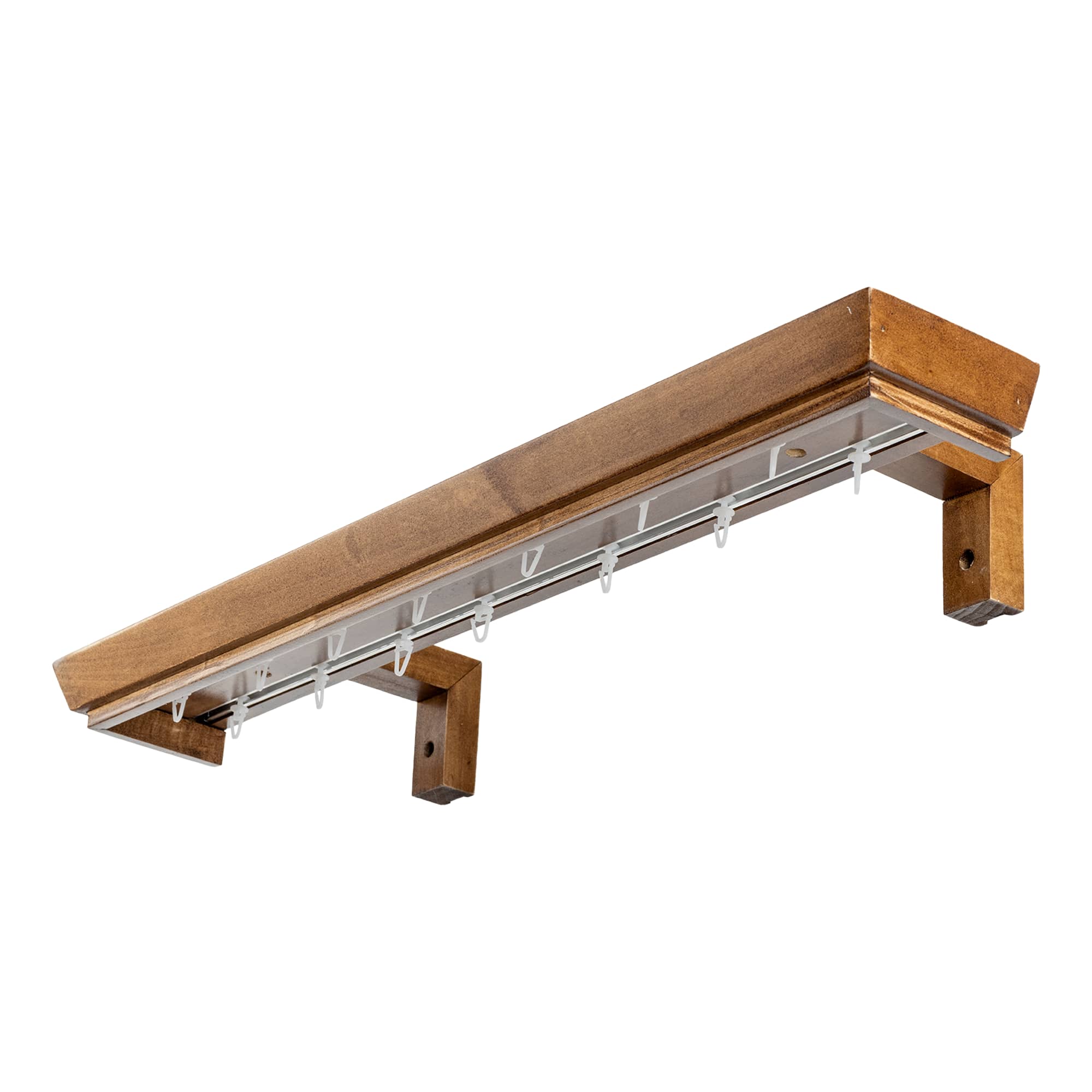 Conic Wooden Curtain Track System with Decorative Valance