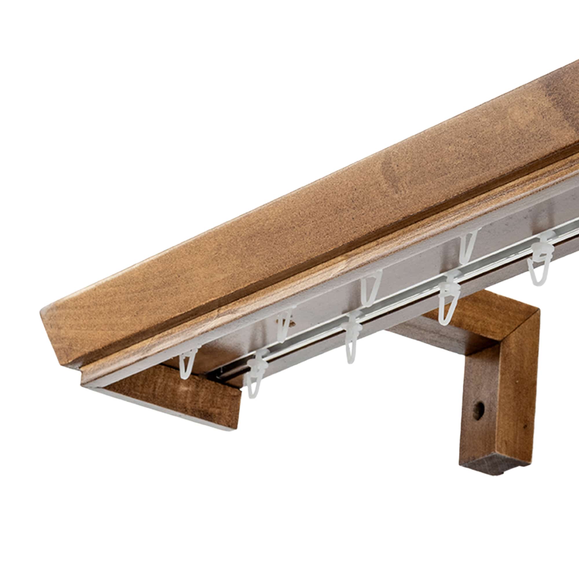 Conic Wooden Curtain Track System with Decorative Valance