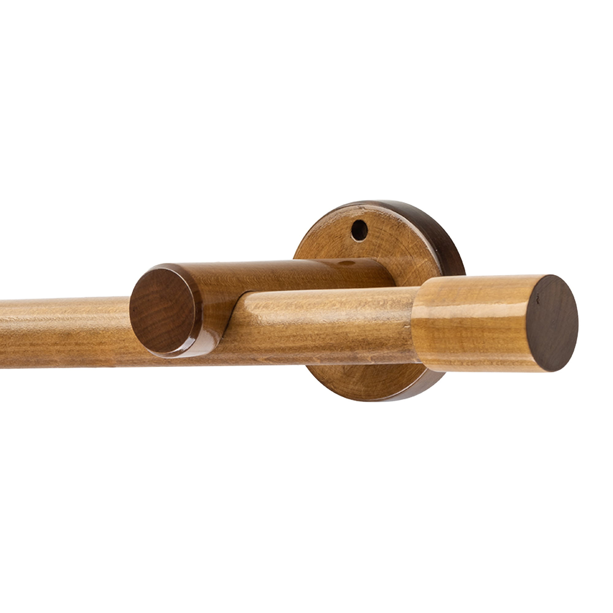 Luna Single 35 mm Wooden Curtain Rod & Track System