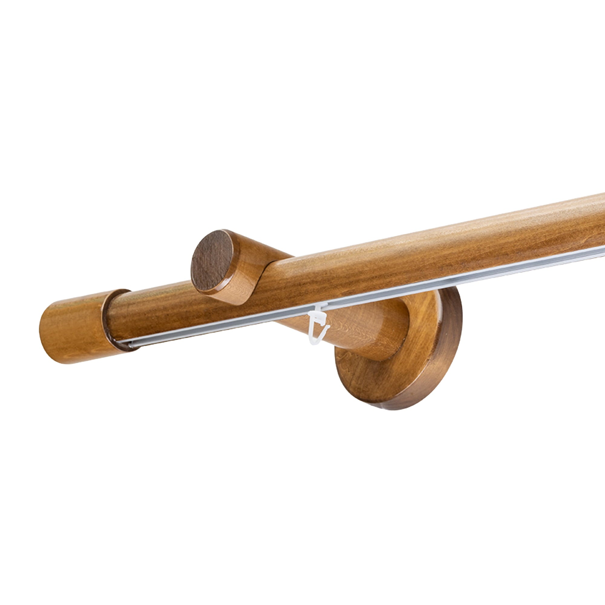 Luna Single 35 mm Wooden Curtain Rod & Track System