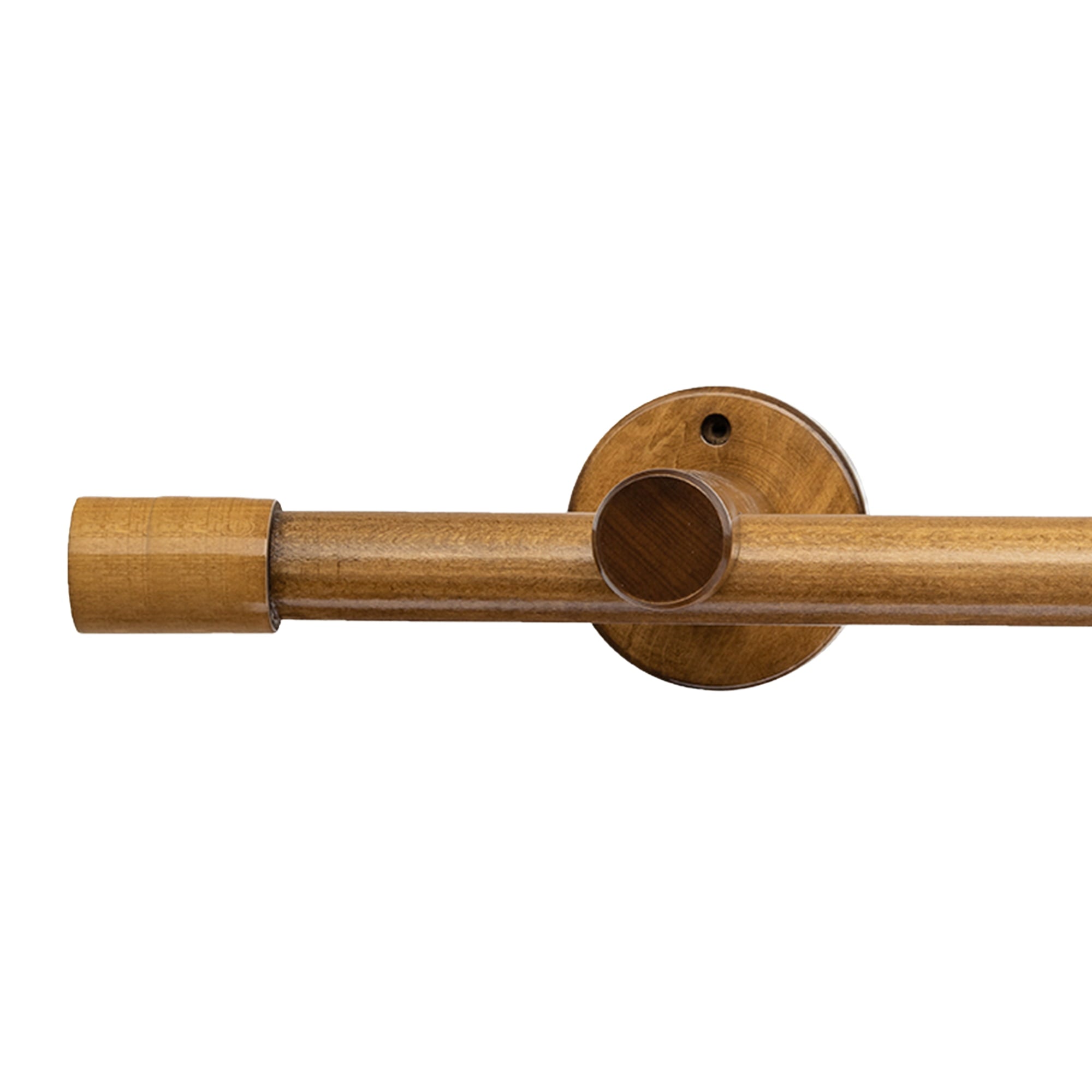 Luna Single 35 mm Wooden Curtain Rod & Track System