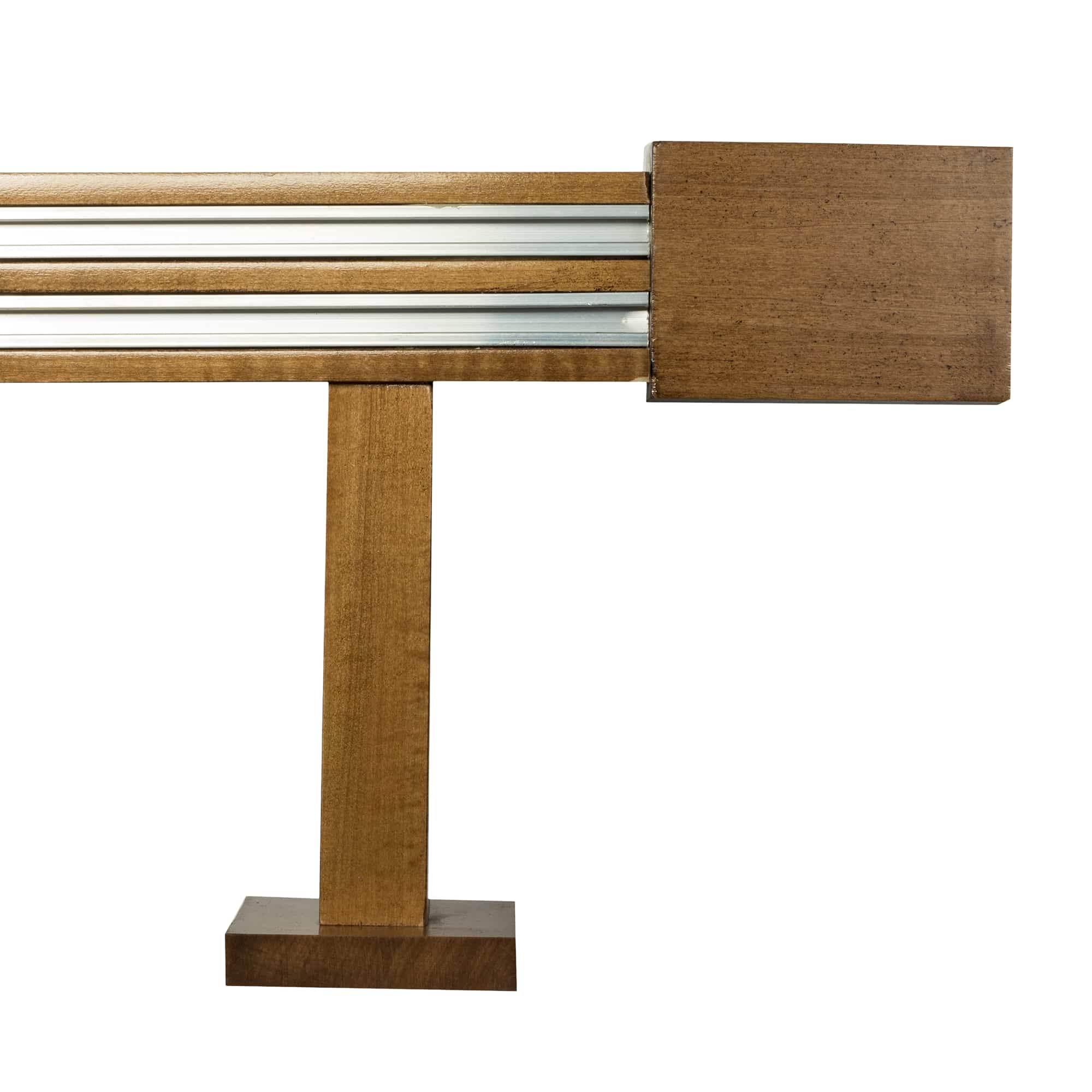 Roma Double Wooden Curtain Rod & Track System for Curtains and Drapes