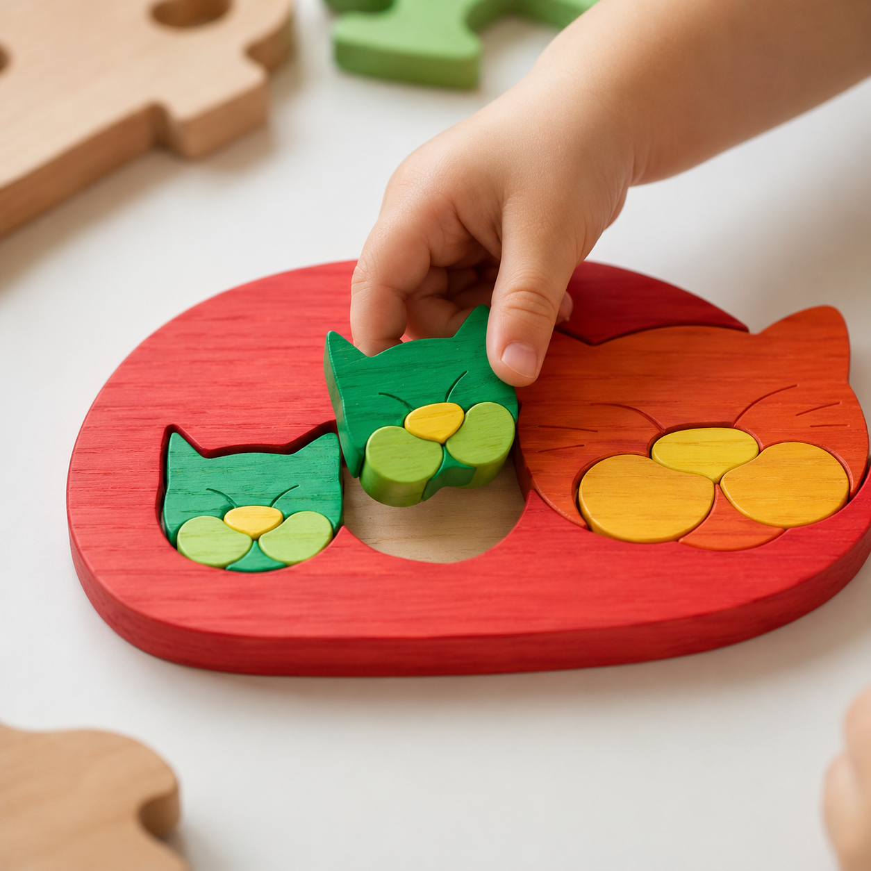 Cat Family Wooden Puzzle