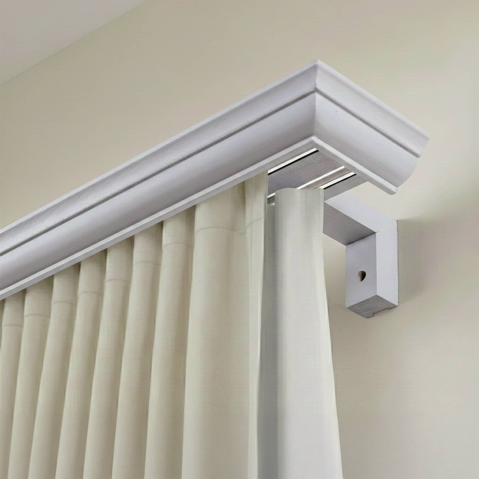 Filip Wooden Curtain Track System with Decorative Valance