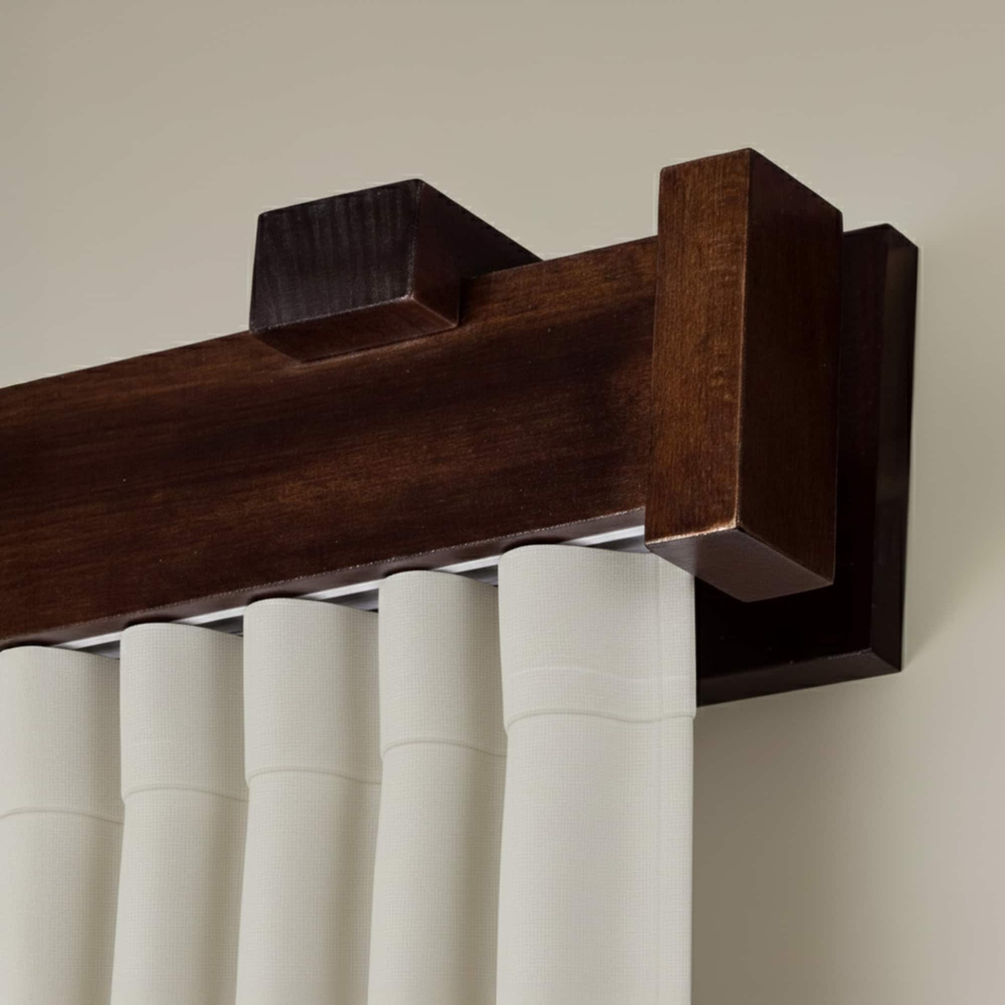 Dalia Wooden Curtain Rod with Aluminum Track