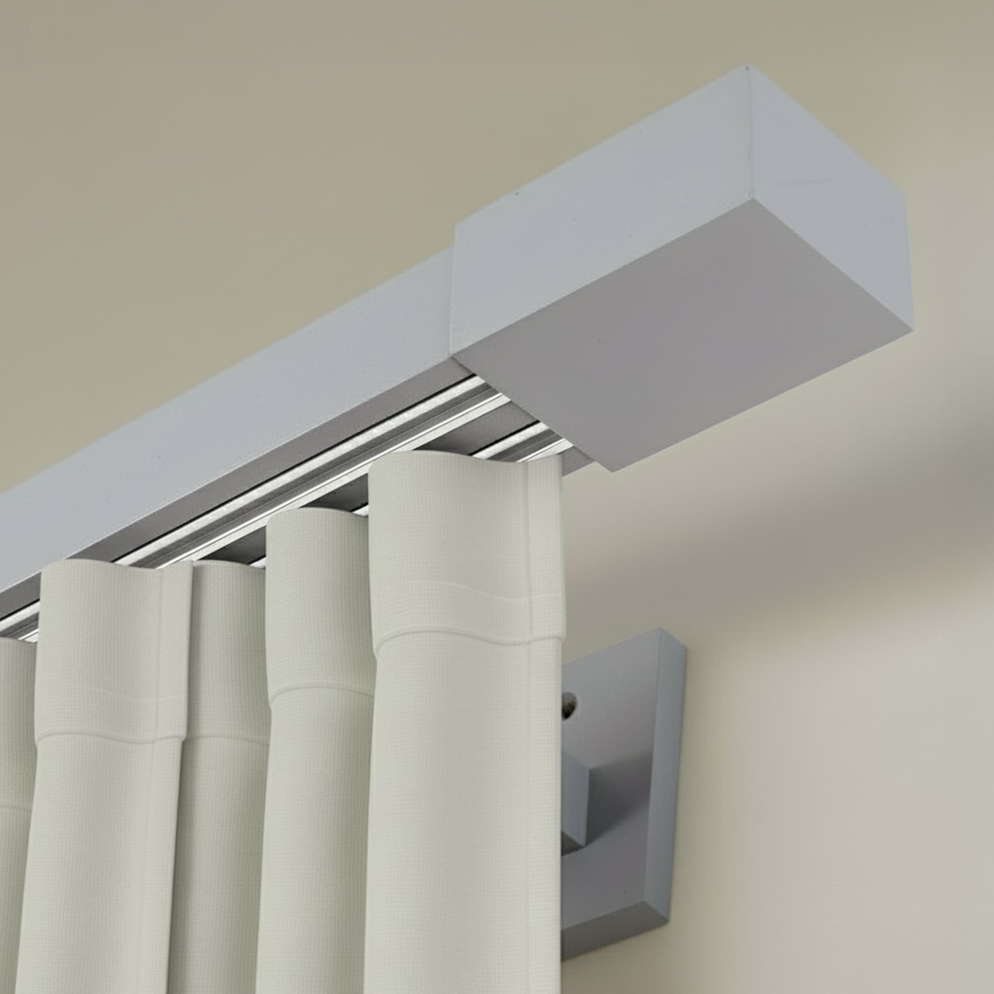 Roma Double Wooden Curtain Rod & Track System for Curtains and Drapes