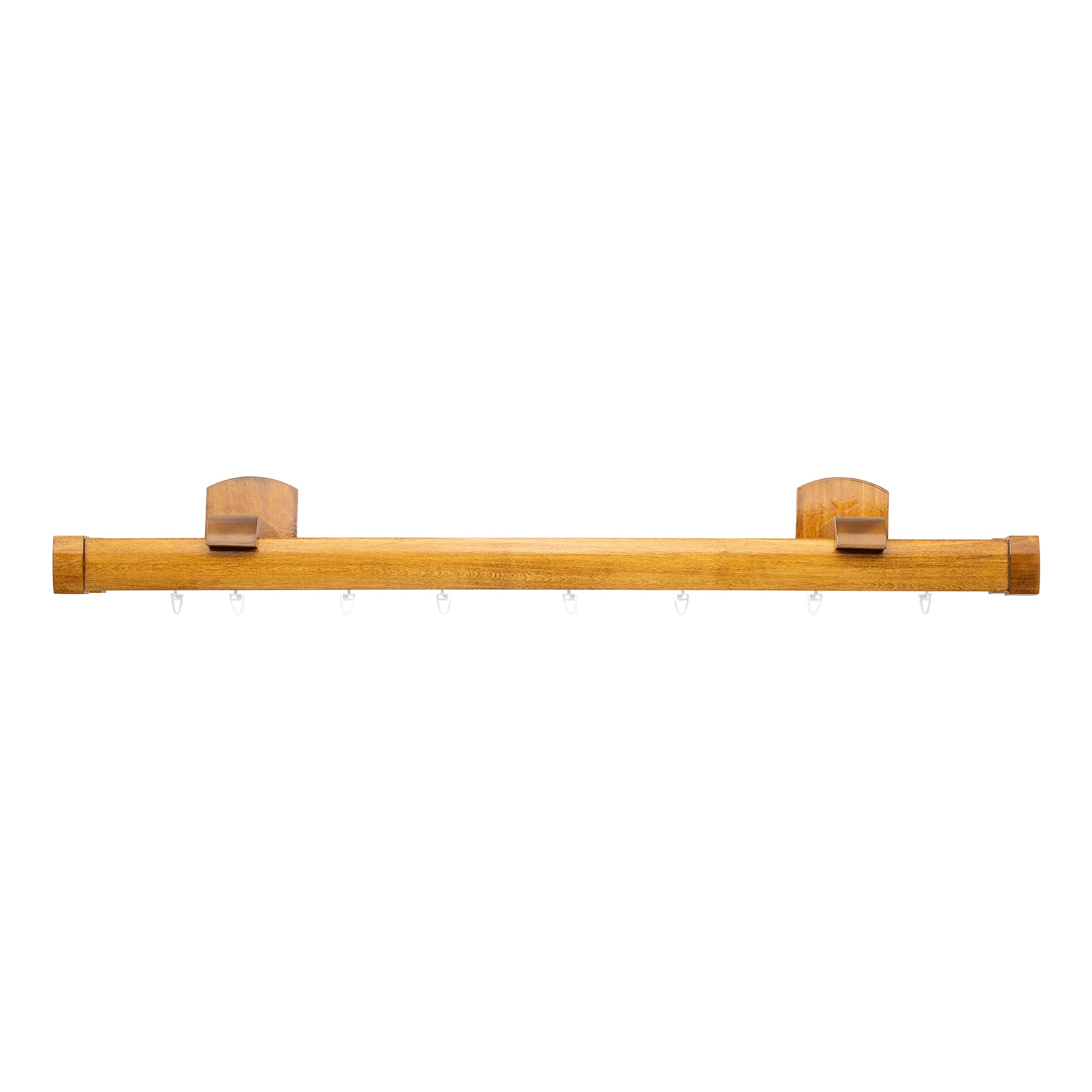 Domino Double Wooden Curtain Rod & Track System for Curtains and Drapes