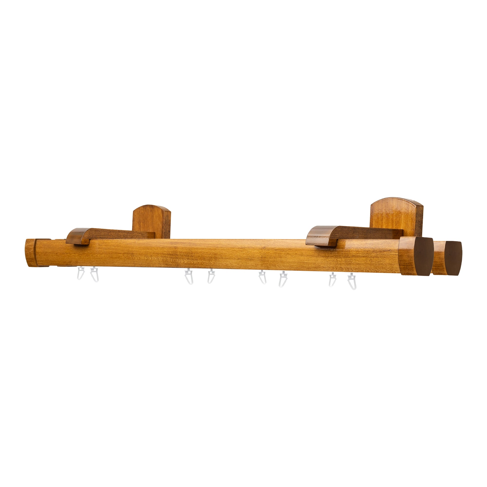 Domino Double Wooden Curtain Rod & Track System for Curtains and Drapes