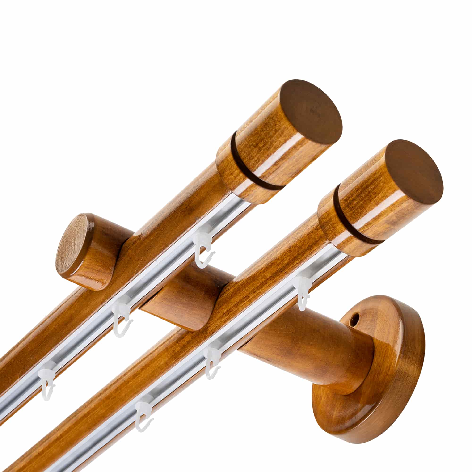 CILINDRU DOUBLE 35 MM WOODEN CURTAIN ROD & ALUMINUM TRACK SYSTEM