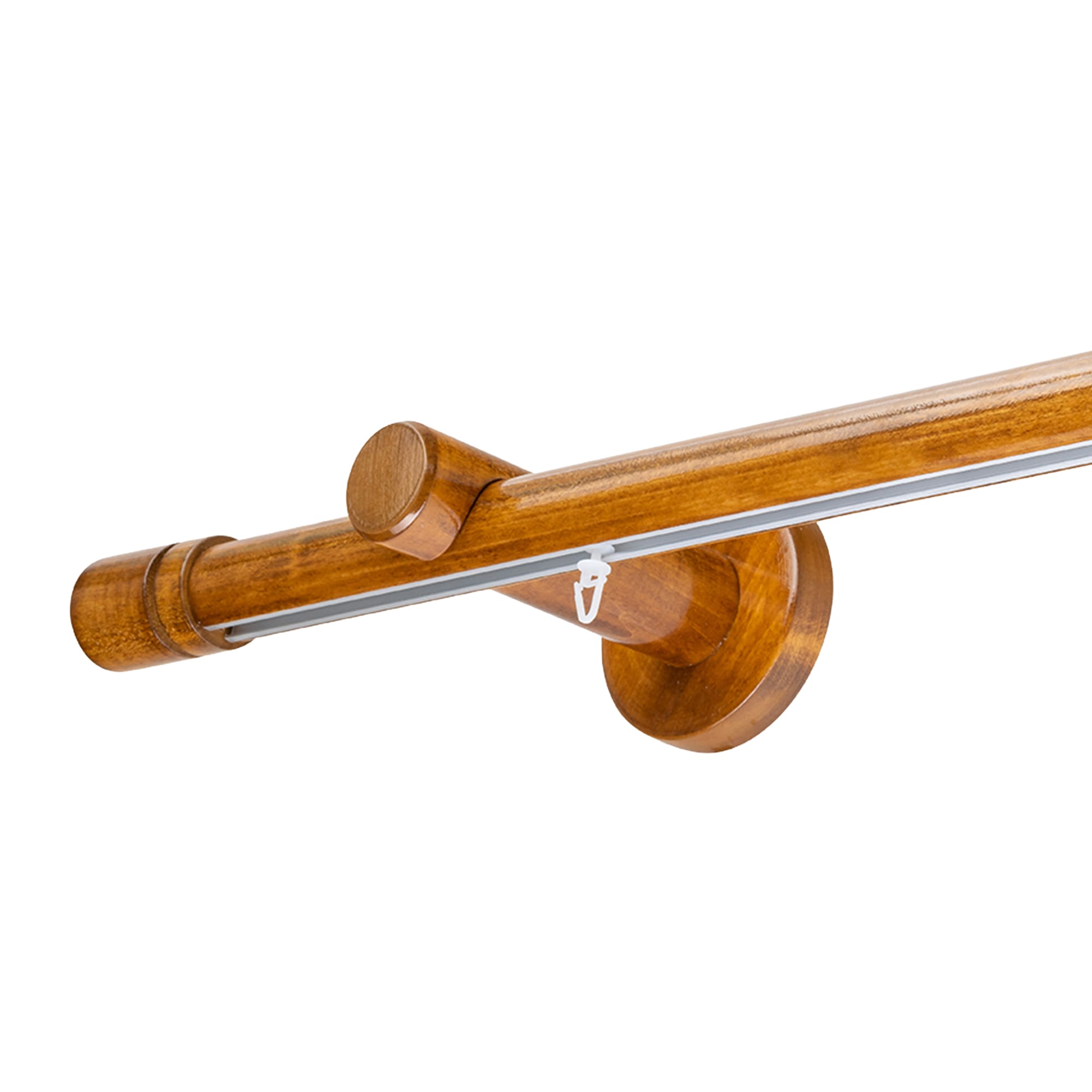 Cilindru Single 35 mm Wooden Curtain Rod & Aluminum Track System