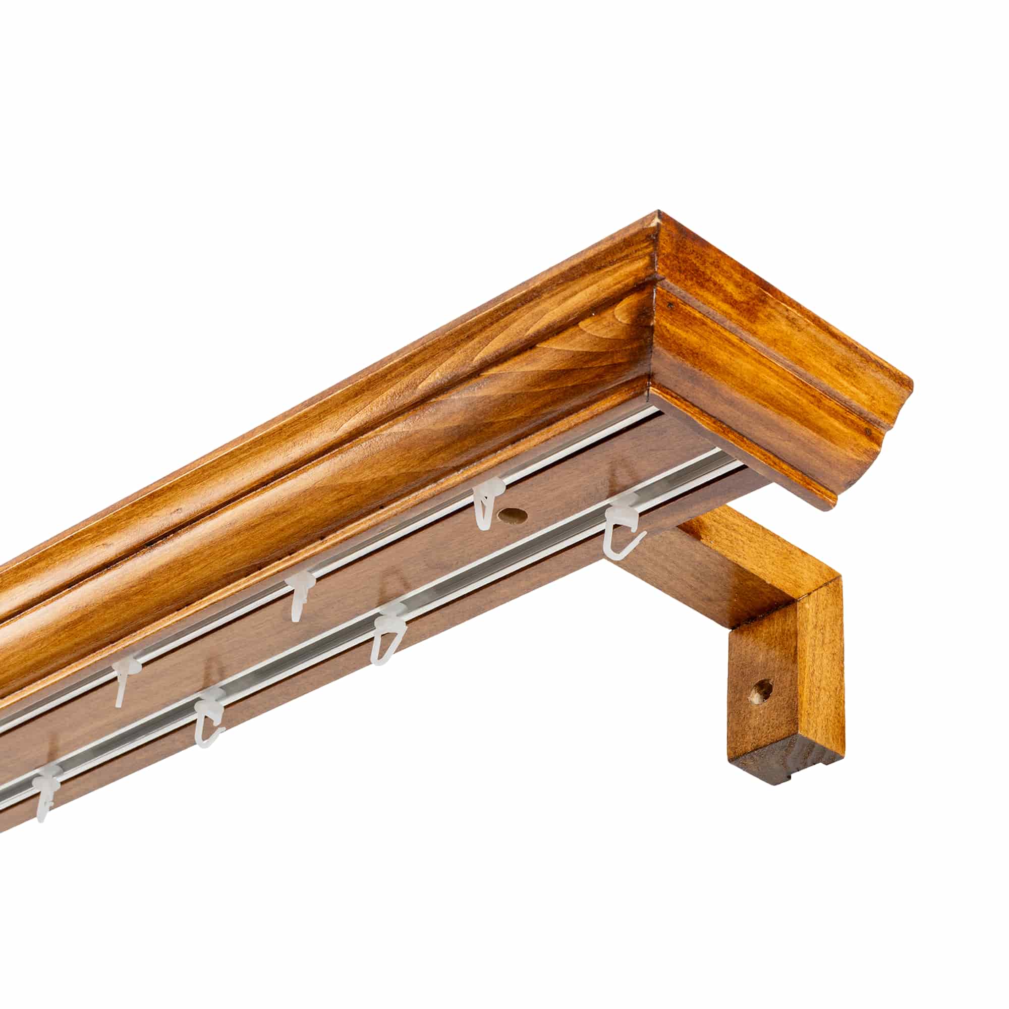 Filip Wooden Curtain Track System with Decorative Valance