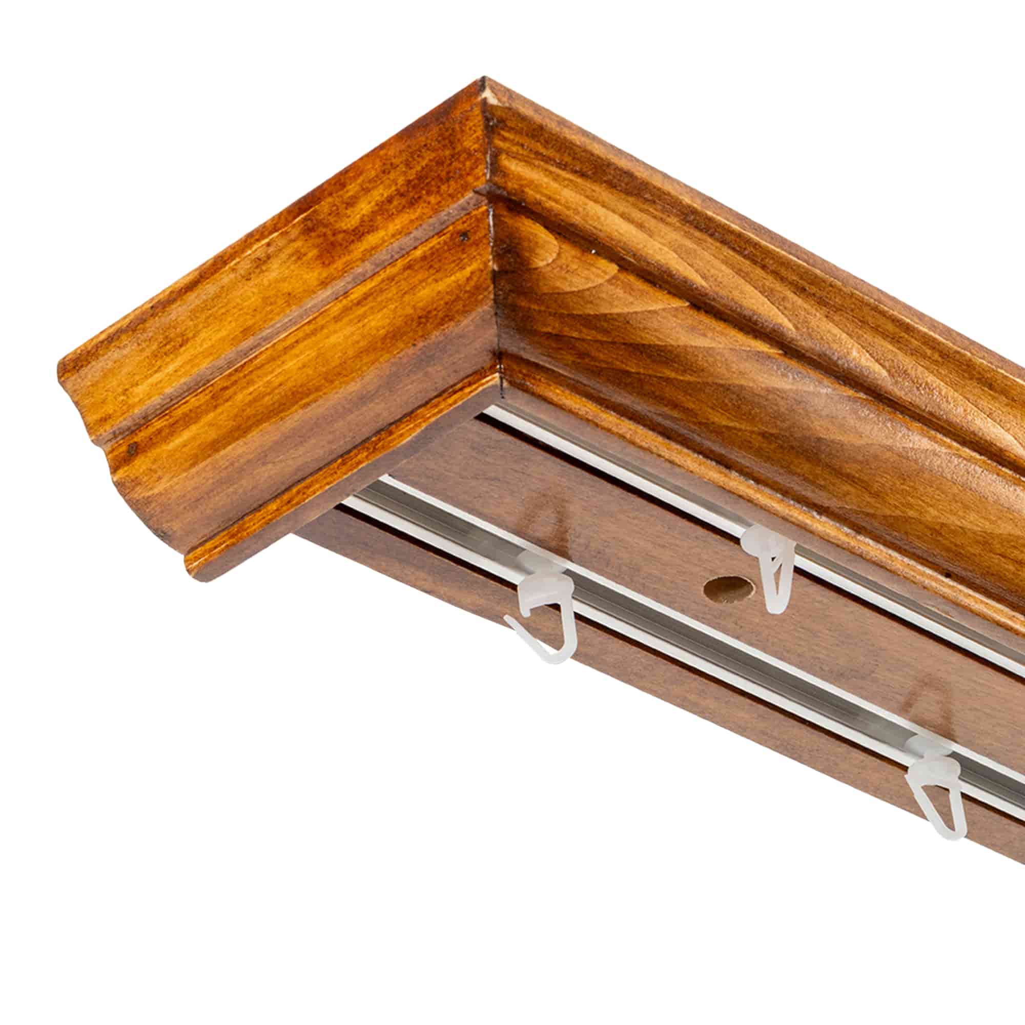 Filip Wooden Curtain Track System with Decorative Valance