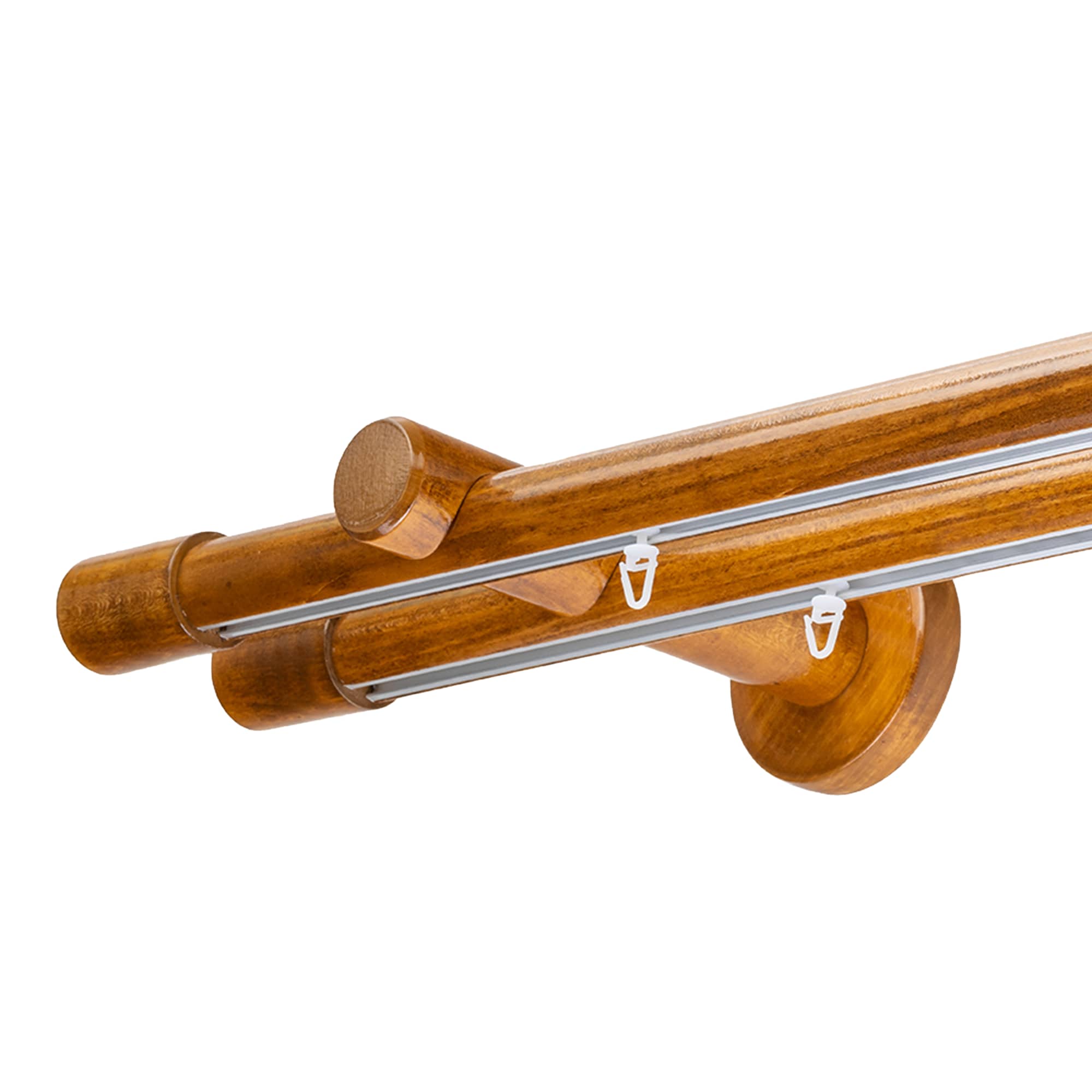 Luna Double 35 mm Wooden Curtain Rod & Track System