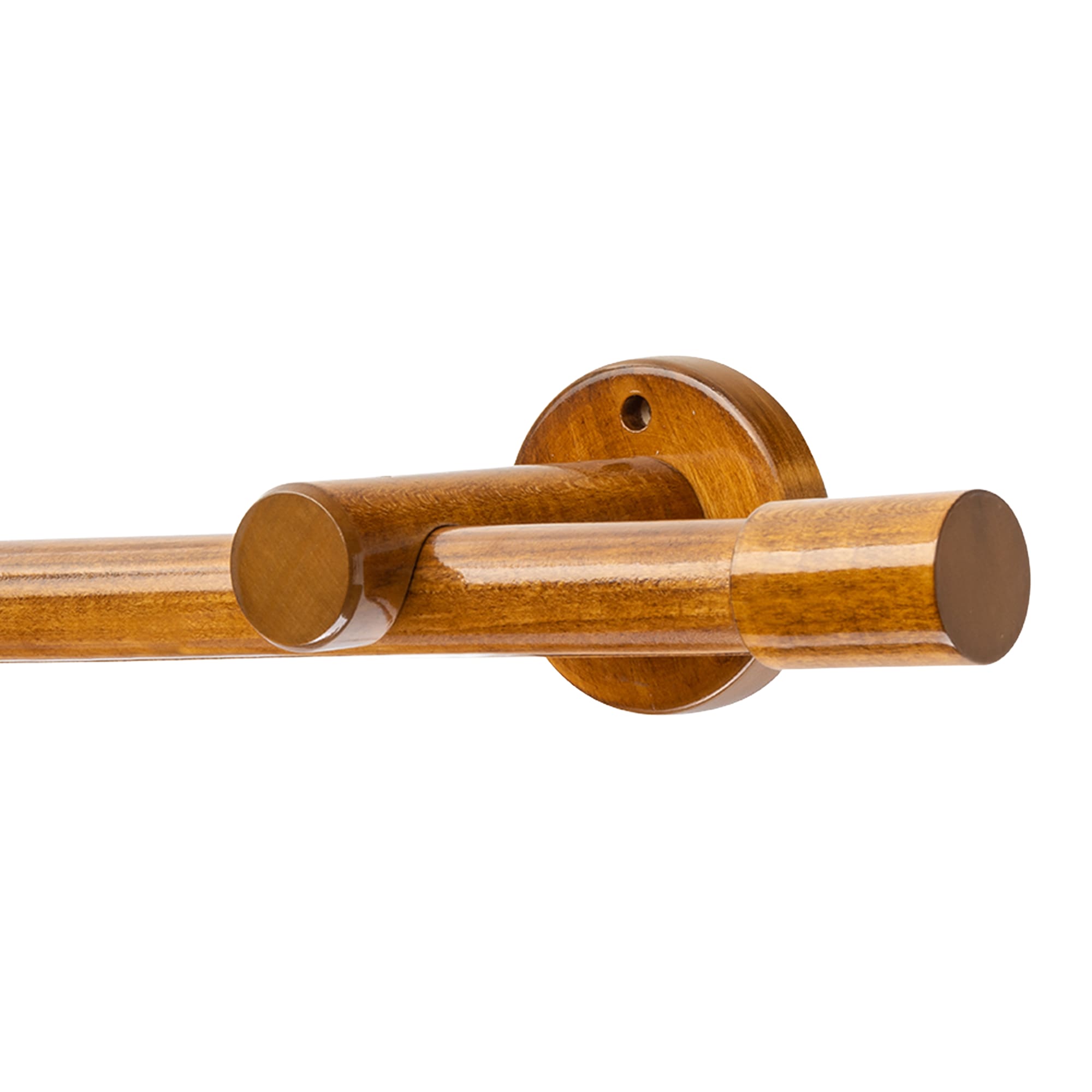 Luna Single 35 mm Wooden Curtain Rod & Track System