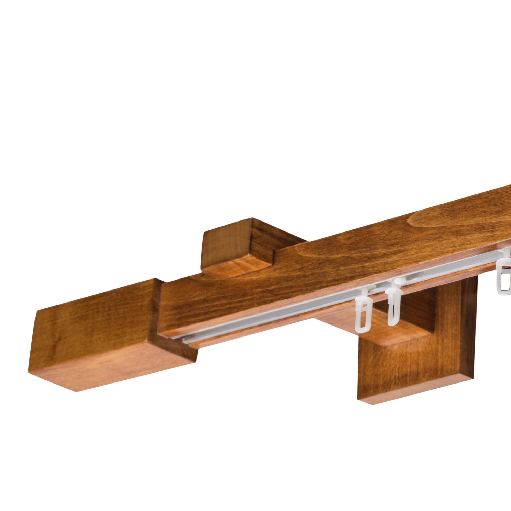 Praga Wooden Curtain Rod with Aluminum Track