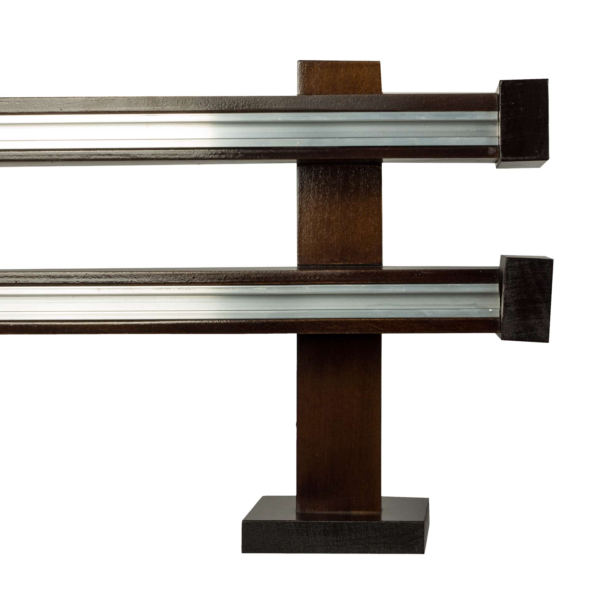 Dalia Double Wooden Curtain Rod with Aluminum Track